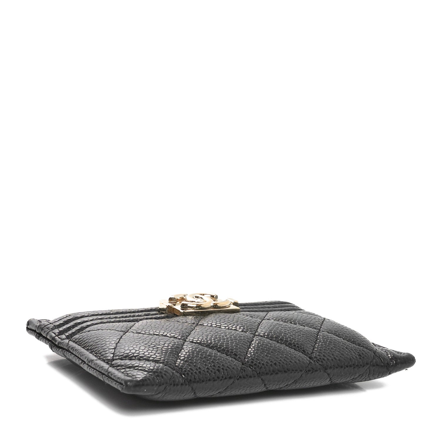 Caviar Quilted Boy  Holder Black