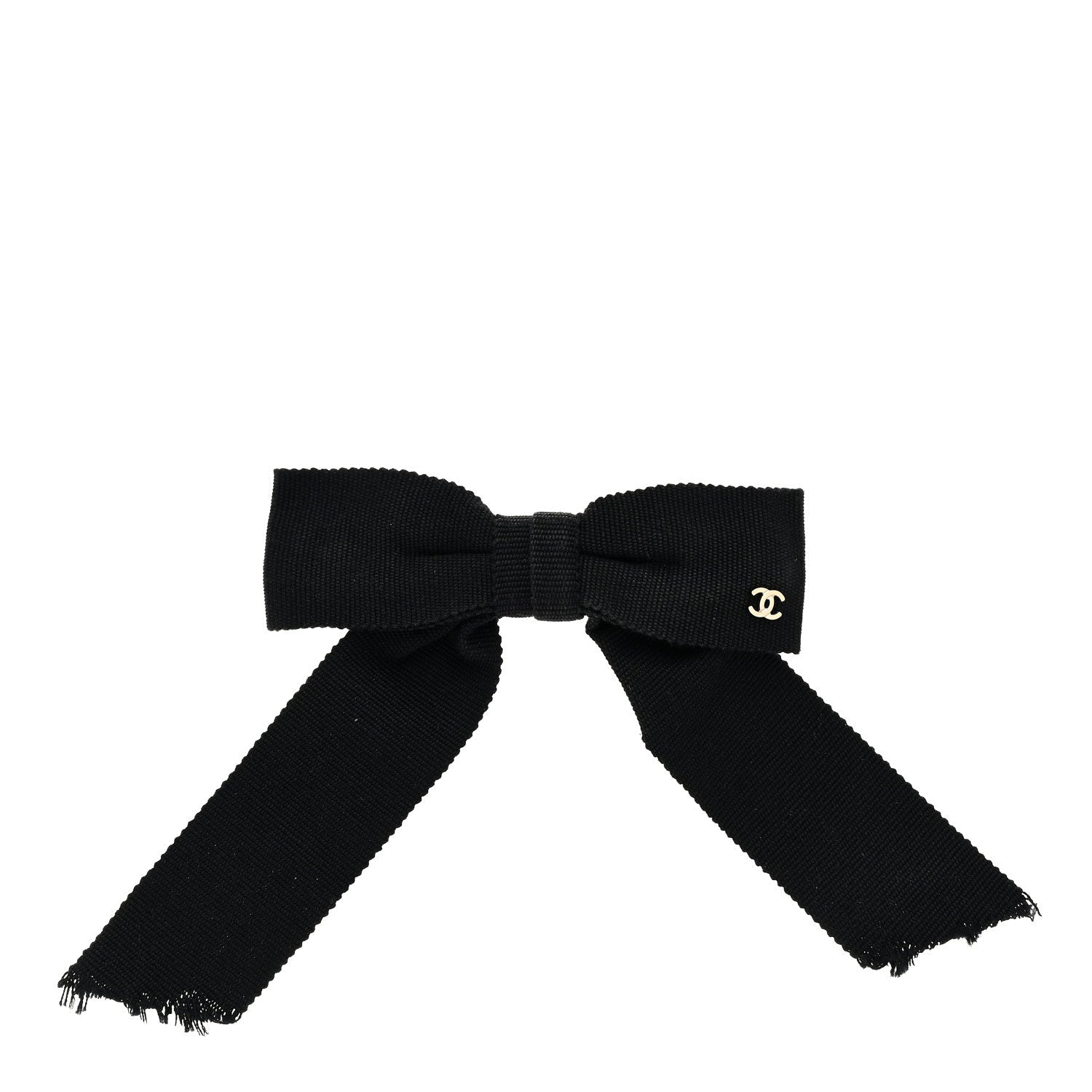 Canvas Bow CC Hair Clip Black