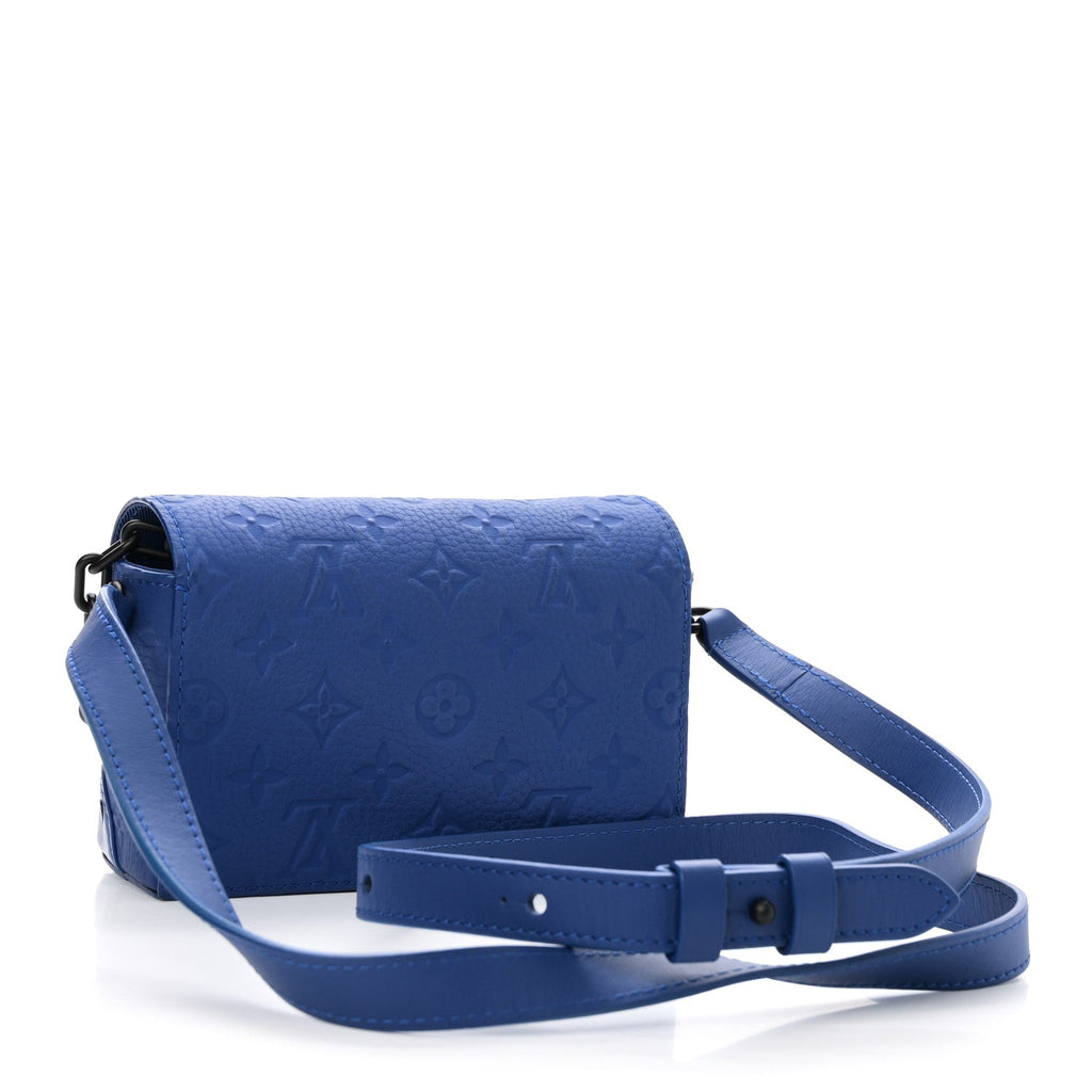 Taurillon Monogram Steamer Wearable Wallet Sapphire
