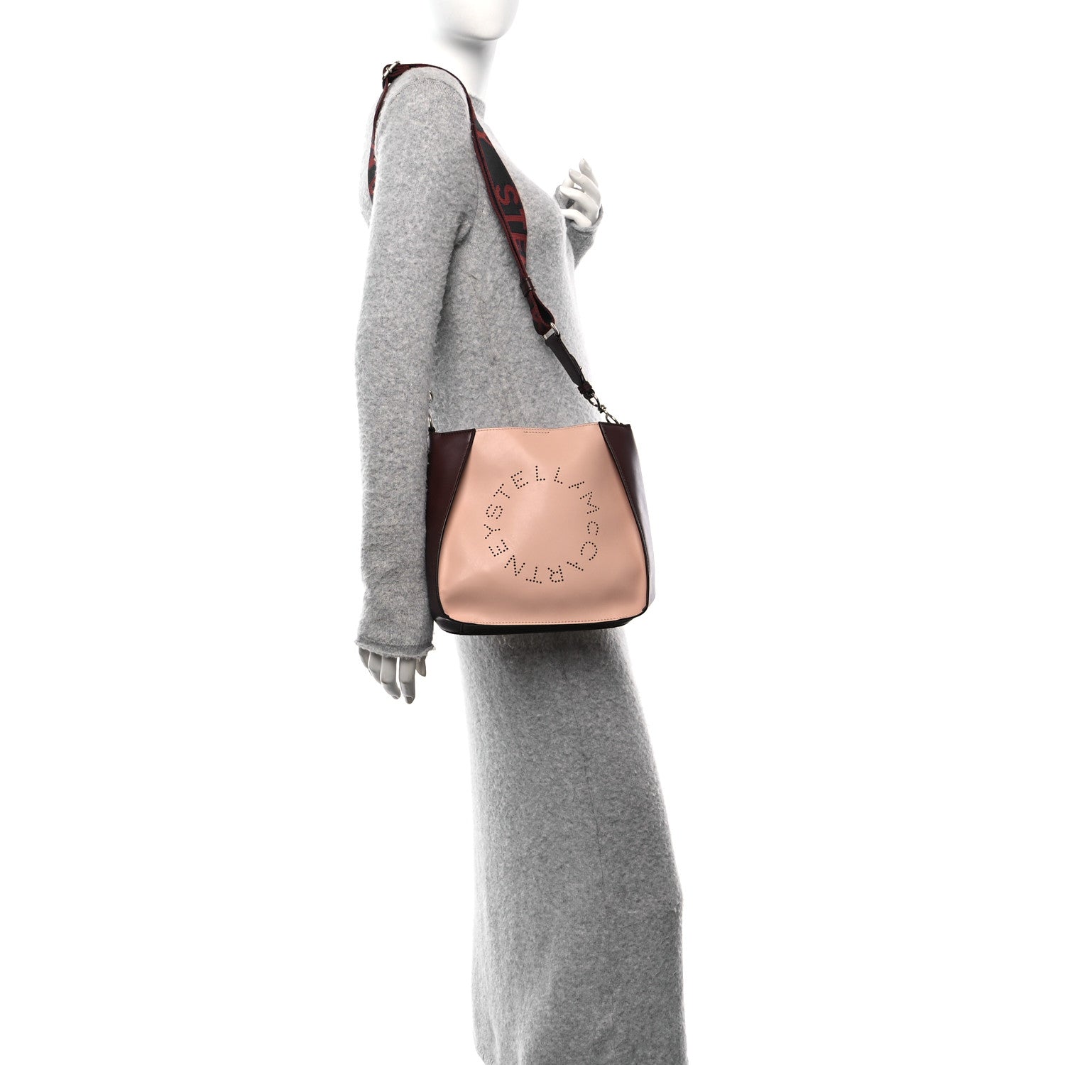 Eco Alter Nappa Perforated Logo Mini Crossbody Blush Brown