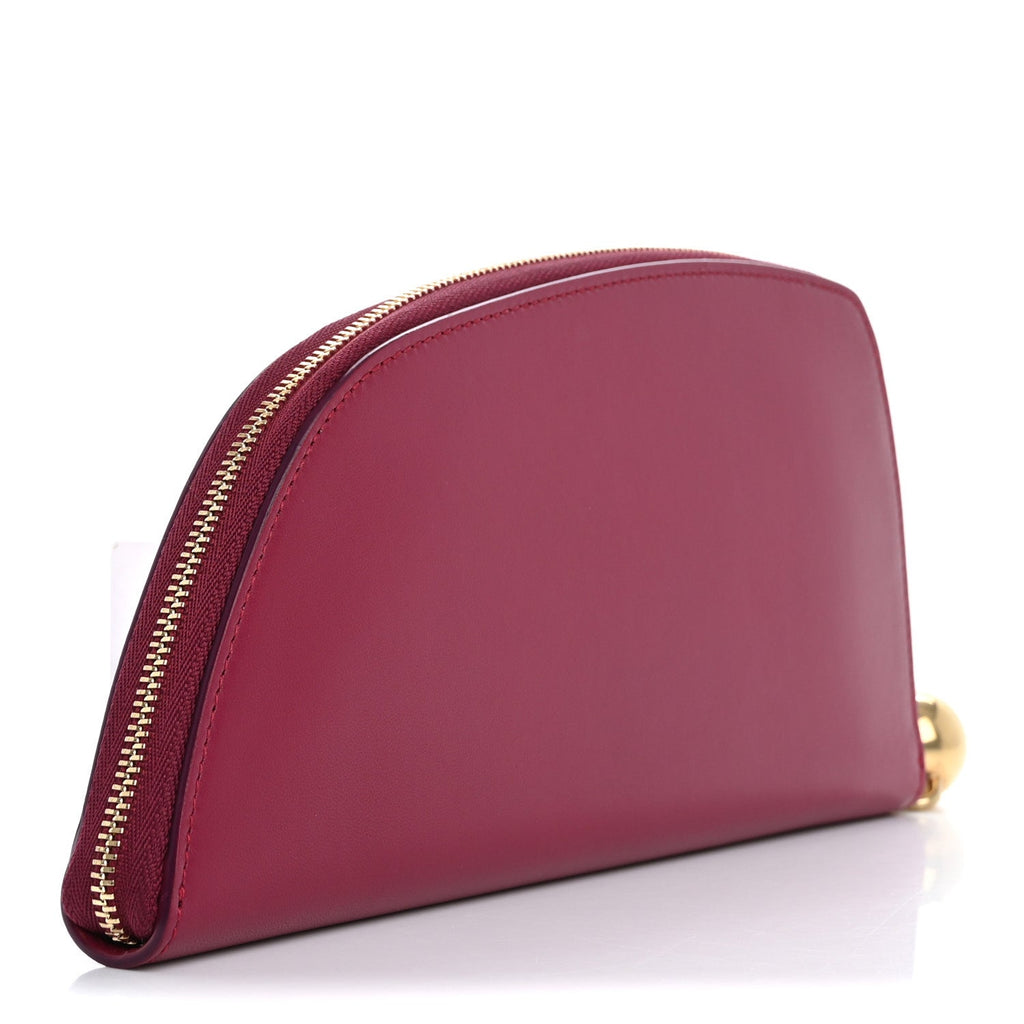 Calfskin Shield Zip Pouch Wallet Ripple