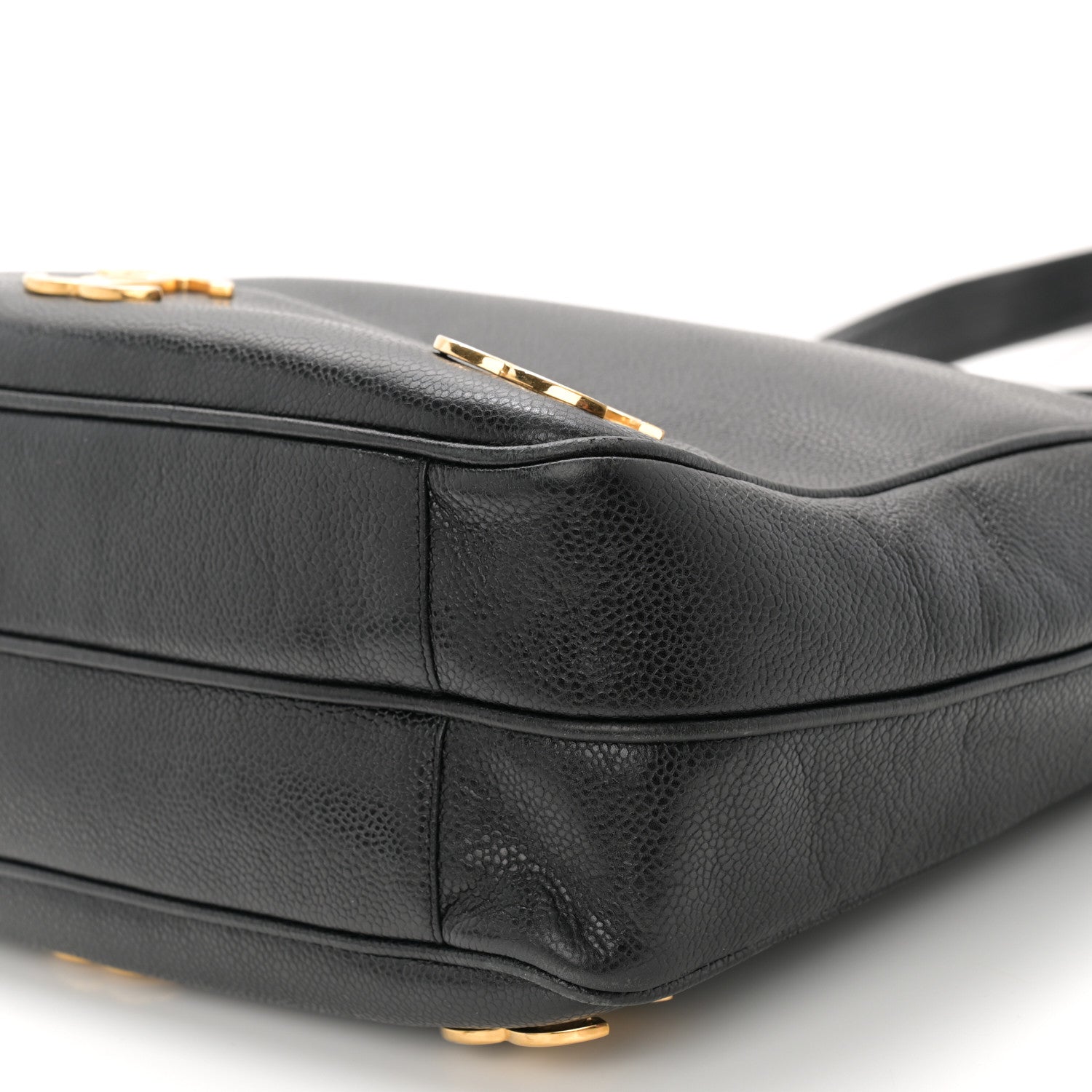 Caviar Triple CC Shoulder Bag Black