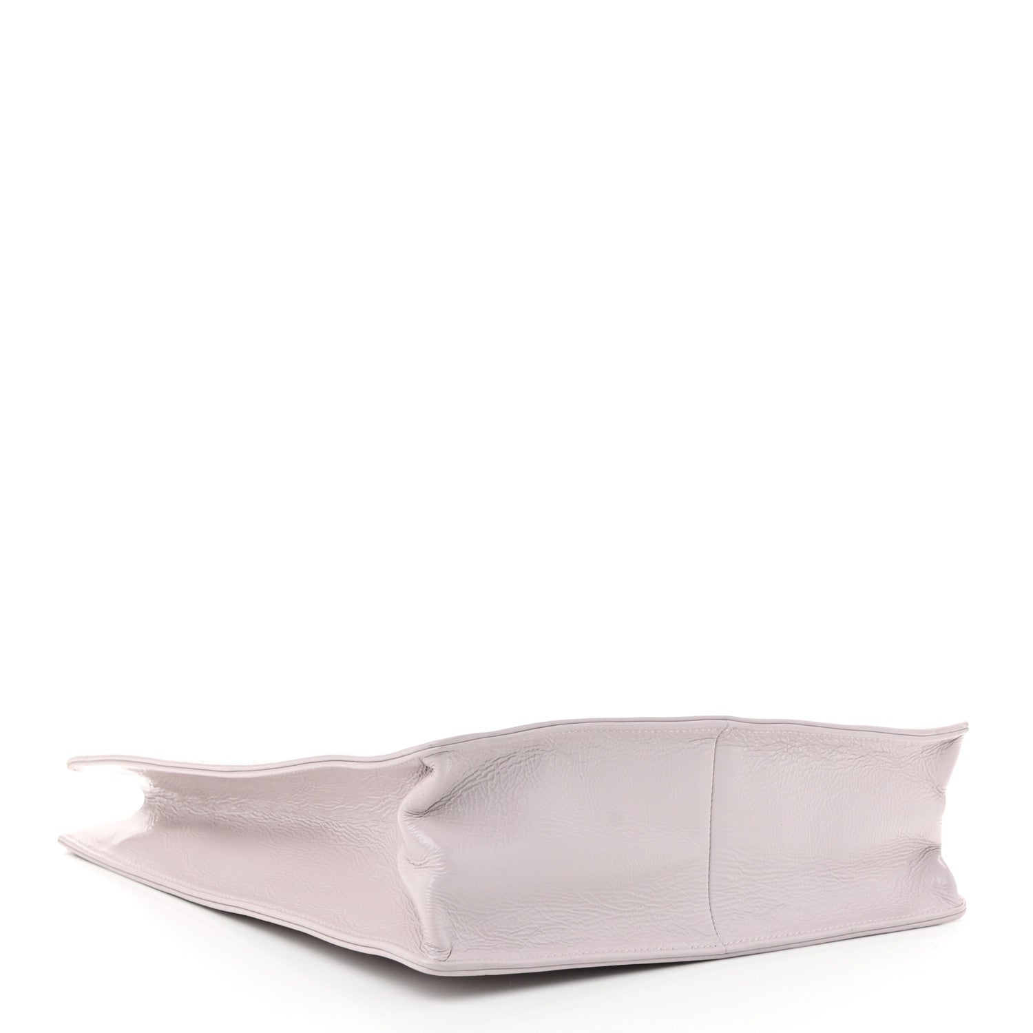 Shiny Aged Calfskin North South Shopping Bag Lilac