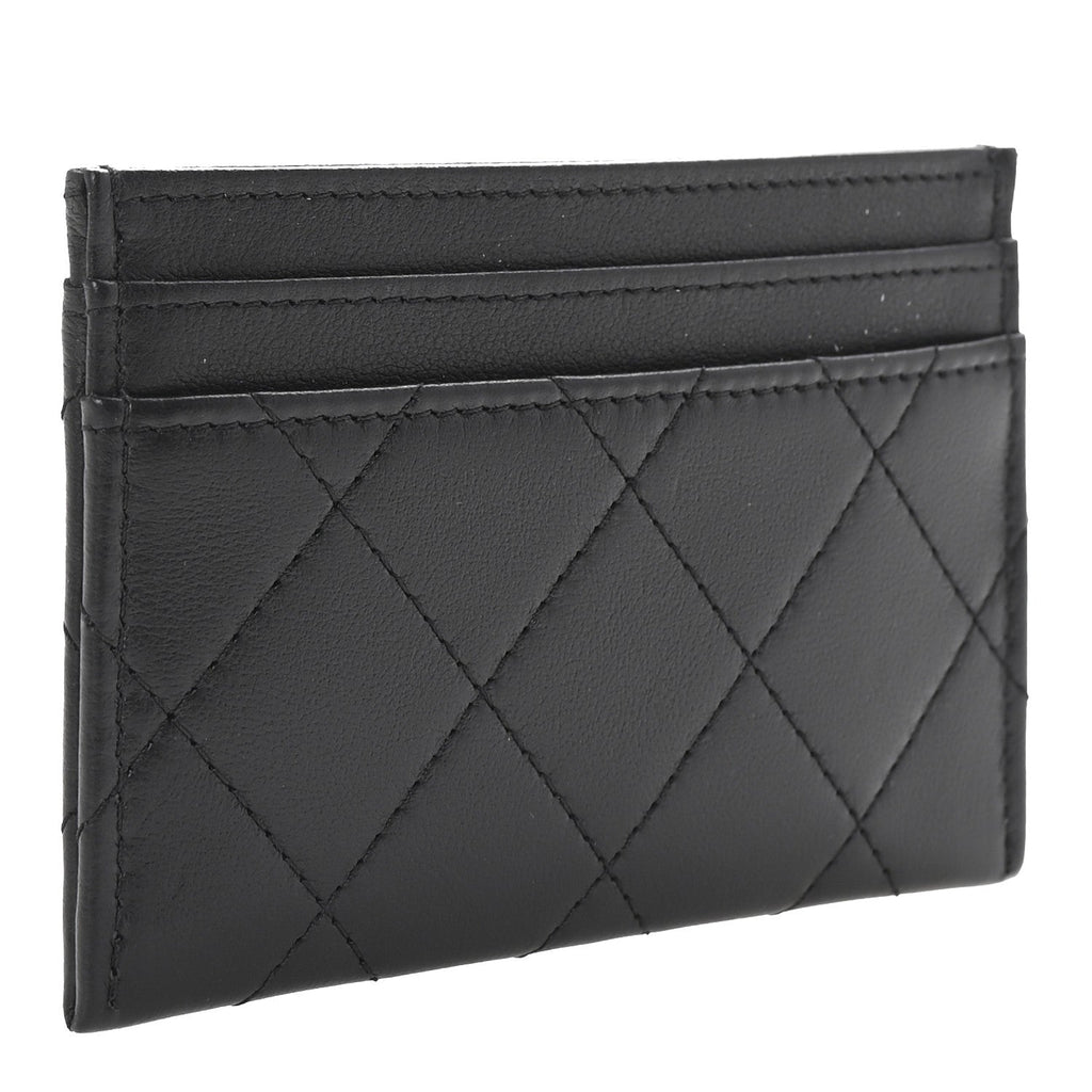 Calfskin Quilted  Holder So Black
