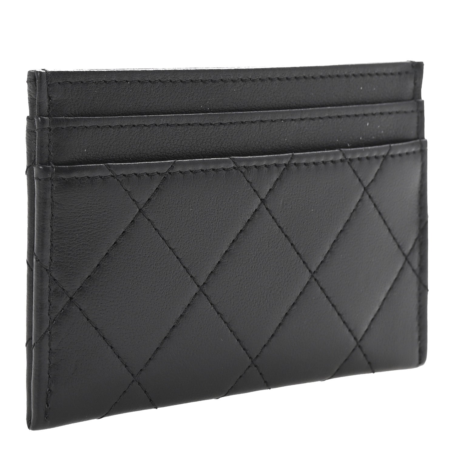 Calfskin Quilted  Holder So Black