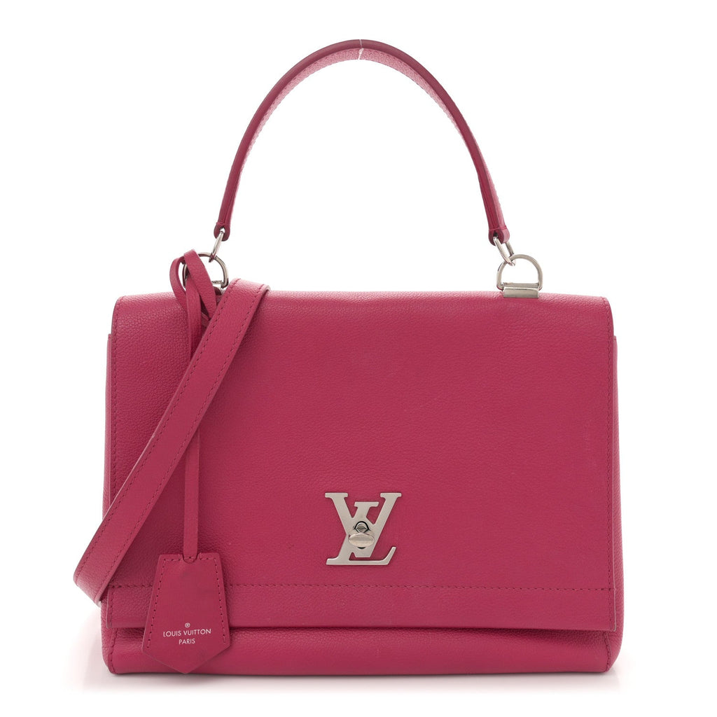 Soft Calfskin Lockme II Top Handle Dahlia