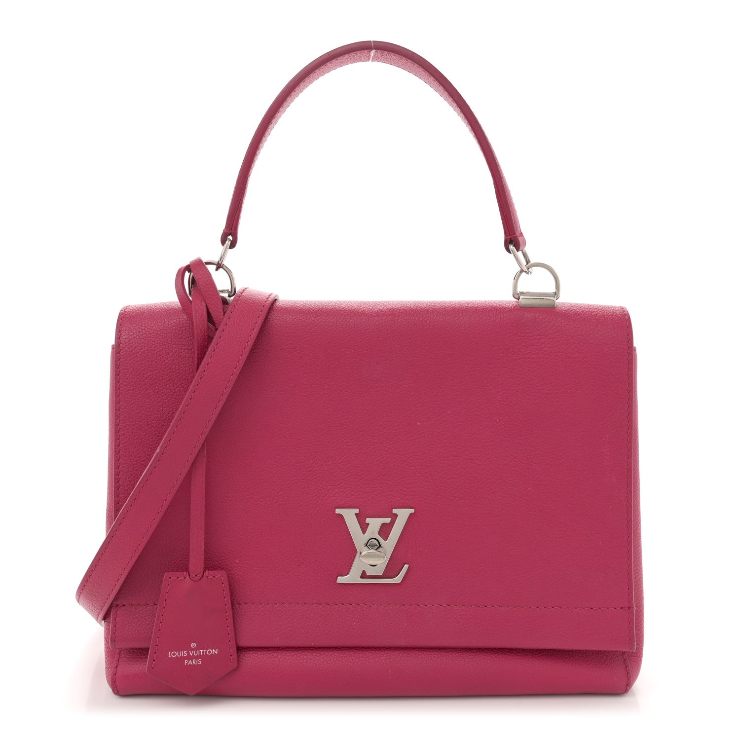 Soft Calfskin Lockme II Top Handle Dahlia