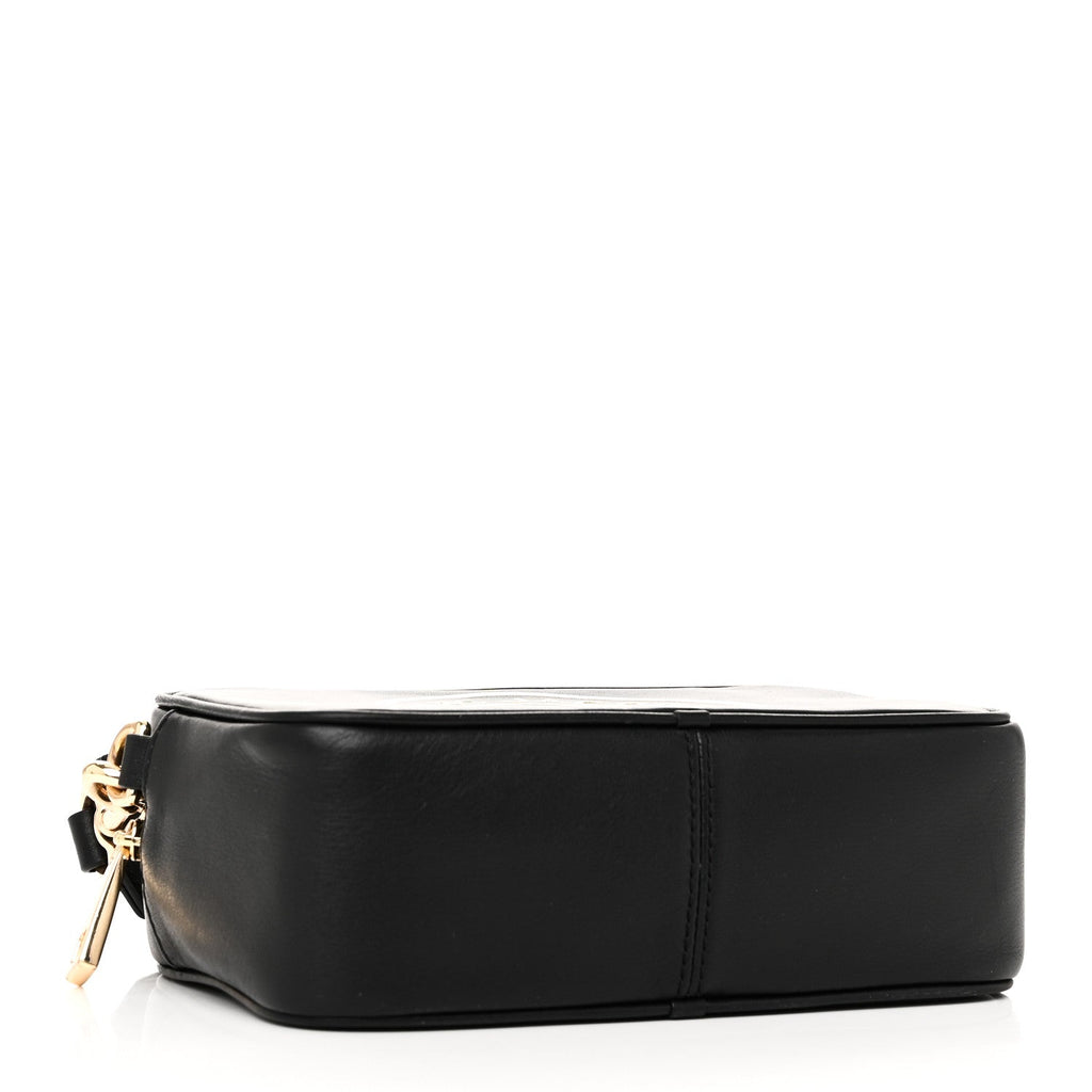 Calfskin Signet Flash Camera Bag Black
