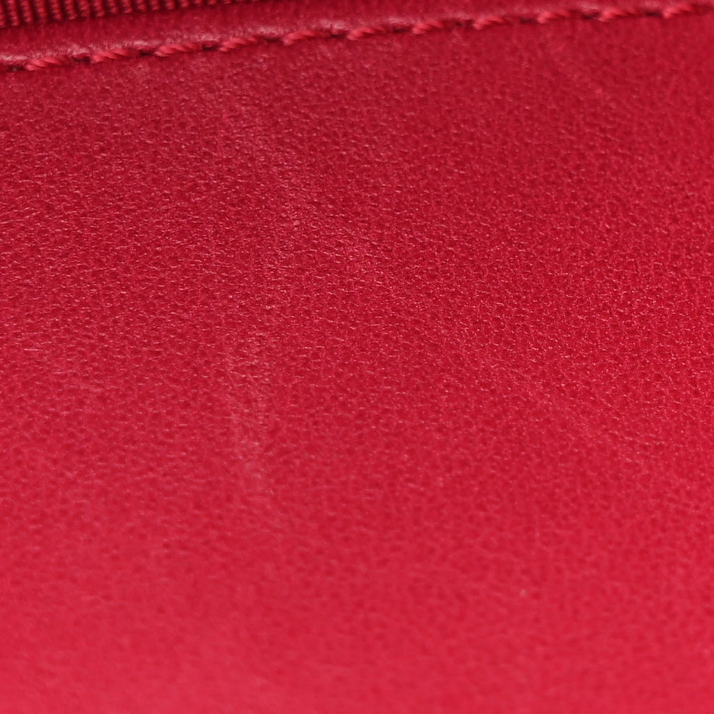 Lambskin Quilted Small Boy Flap Dark Pink