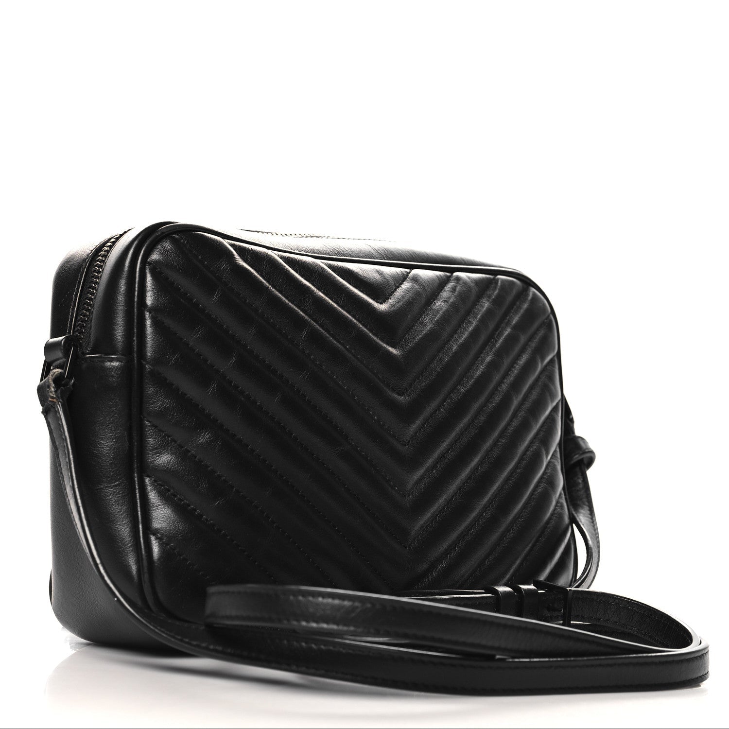Calfskin Matelasse Monogram Monochrome Lou Camera Bag Black