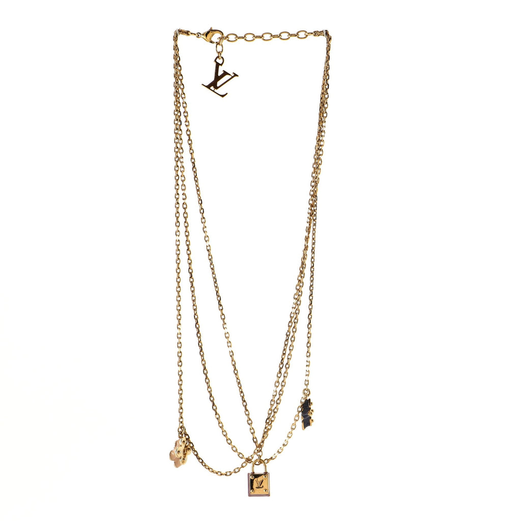 Sweet Charms Multistrand Necklace Metal with Enamel