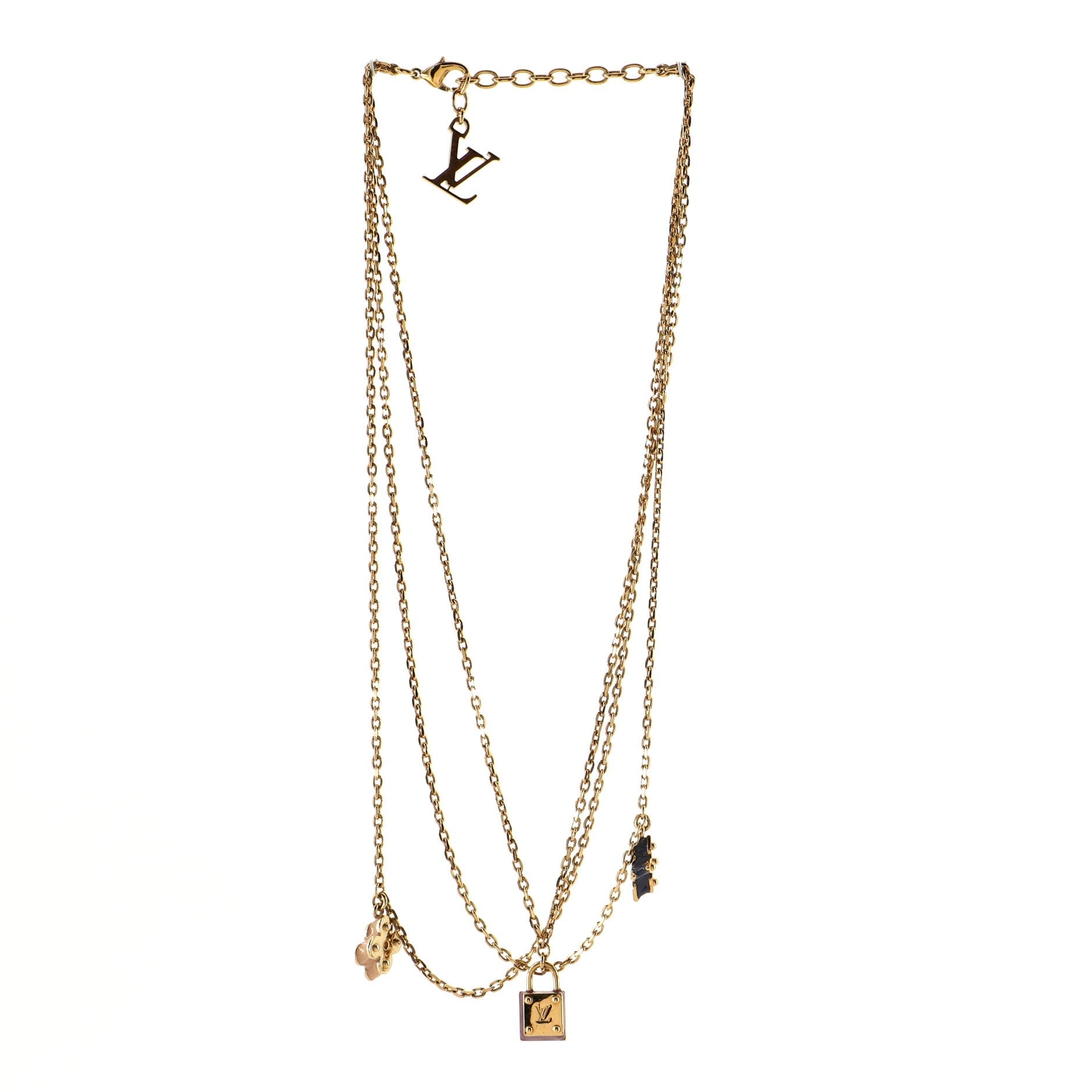 Sweet Charms Multistrand Necklace Metal with Enamel