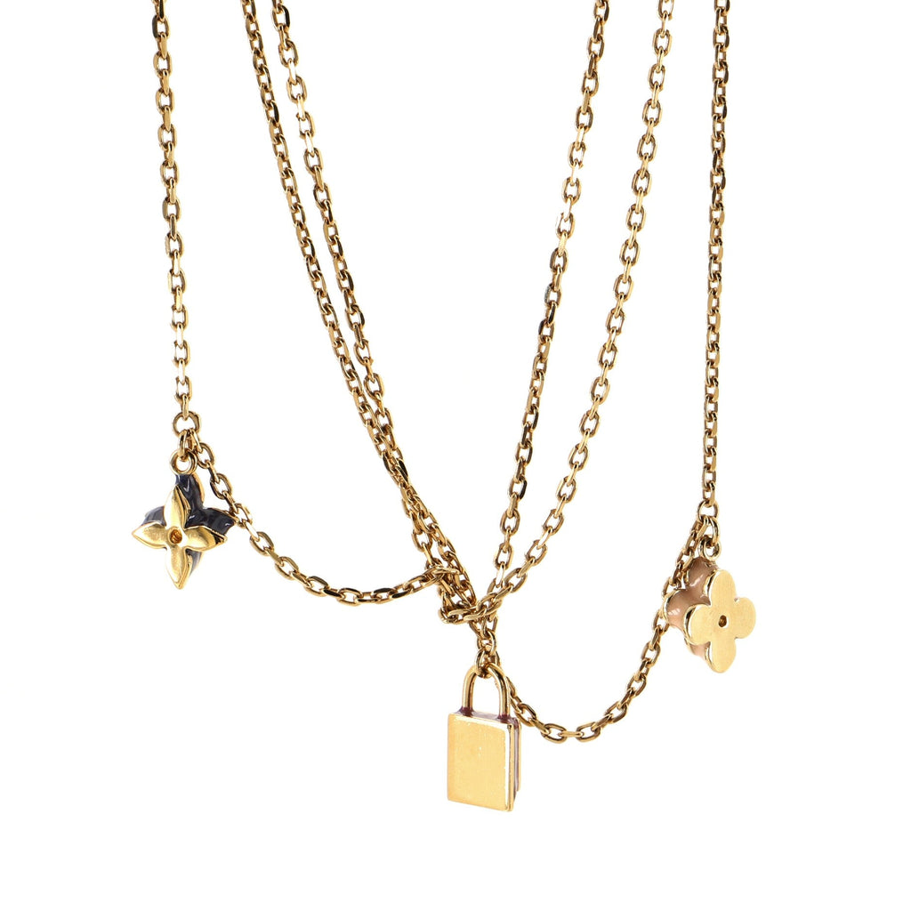 Sweet Charms Multistrand Necklace Metal with Enamel