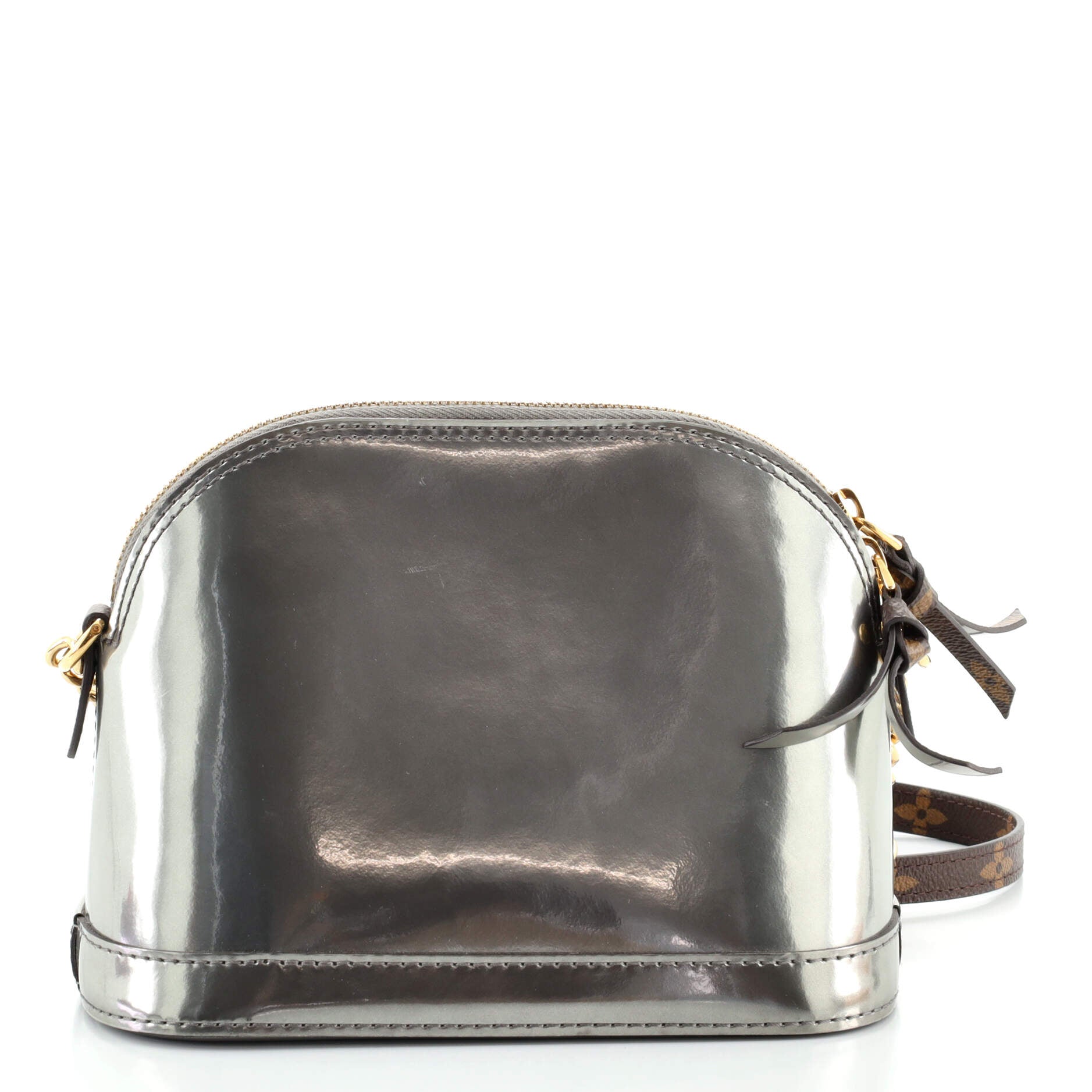 Alma Chain Handbag Vernis with Monogram Canvas Mini