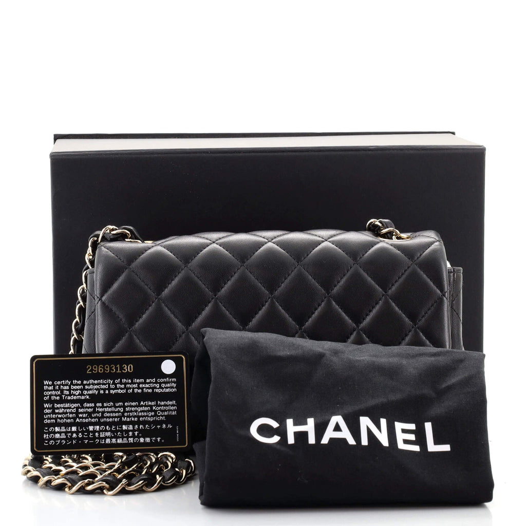 Classic Single Flap Bag Quilted Lambskin Mini