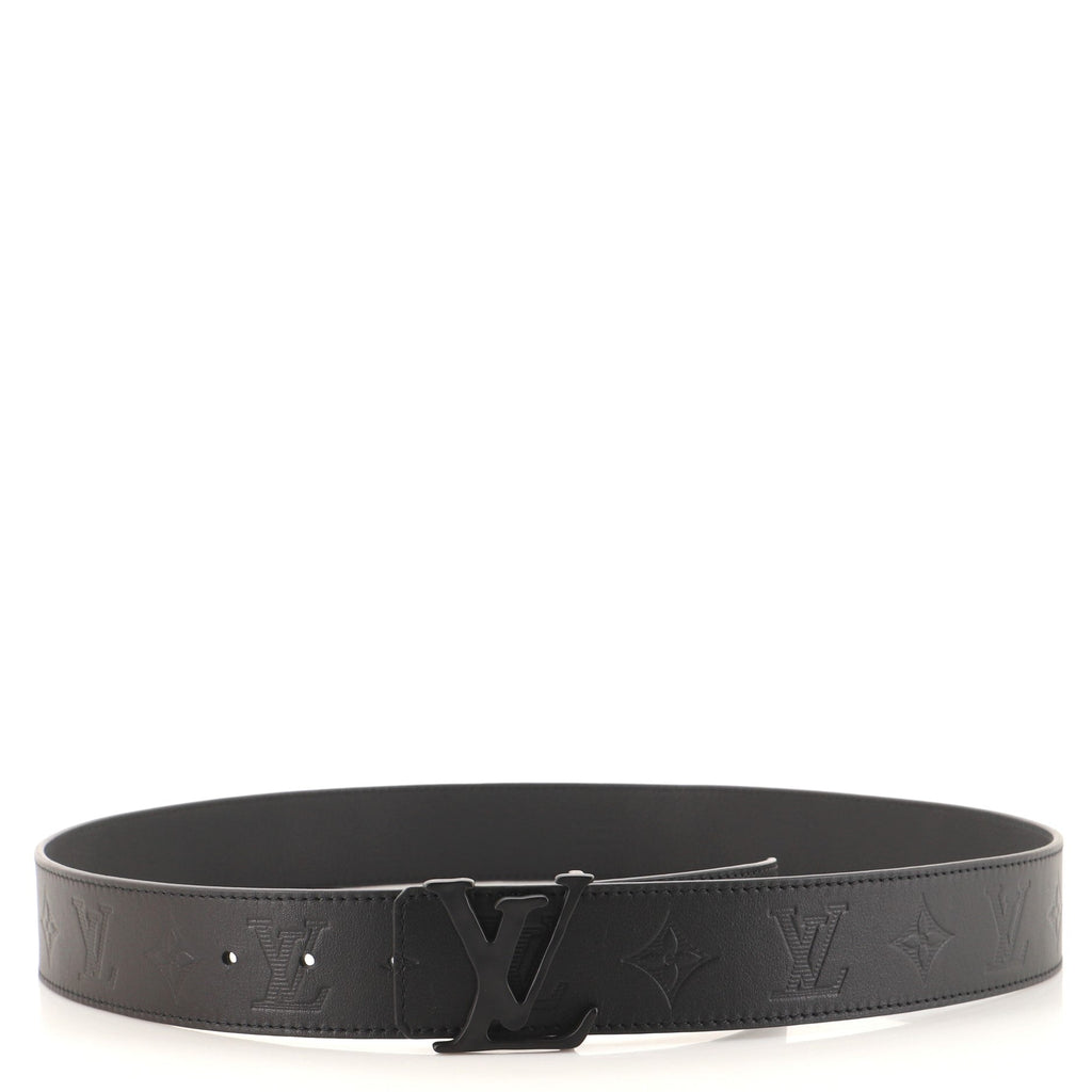 LV Initiales Reversible Belt Monogram Shadow Leather Wide 100