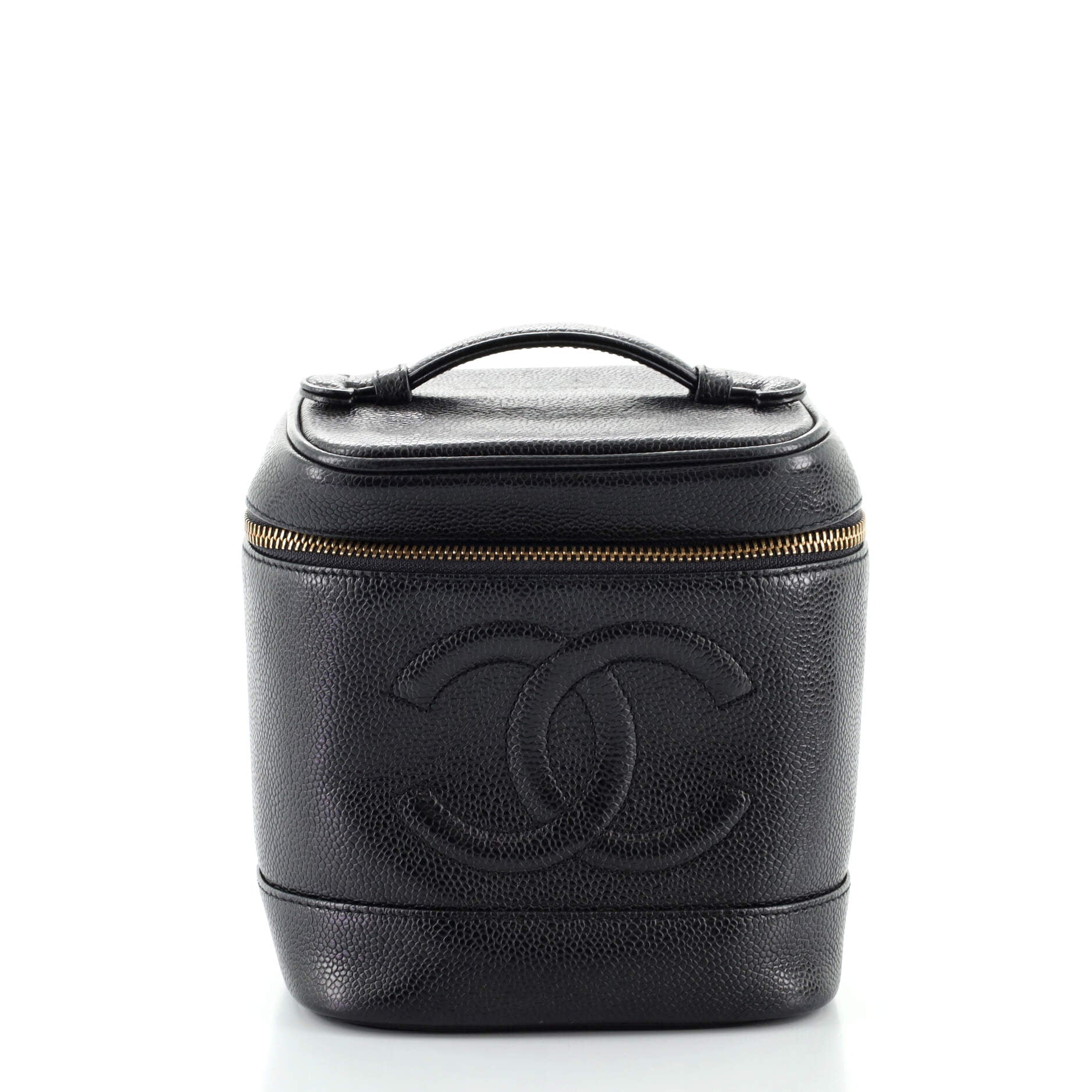 Vintage Timeless Cosmetic Case Caviar Tall