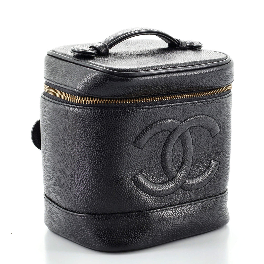 Vintage Timeless Cosmetic Case Caviar Tall