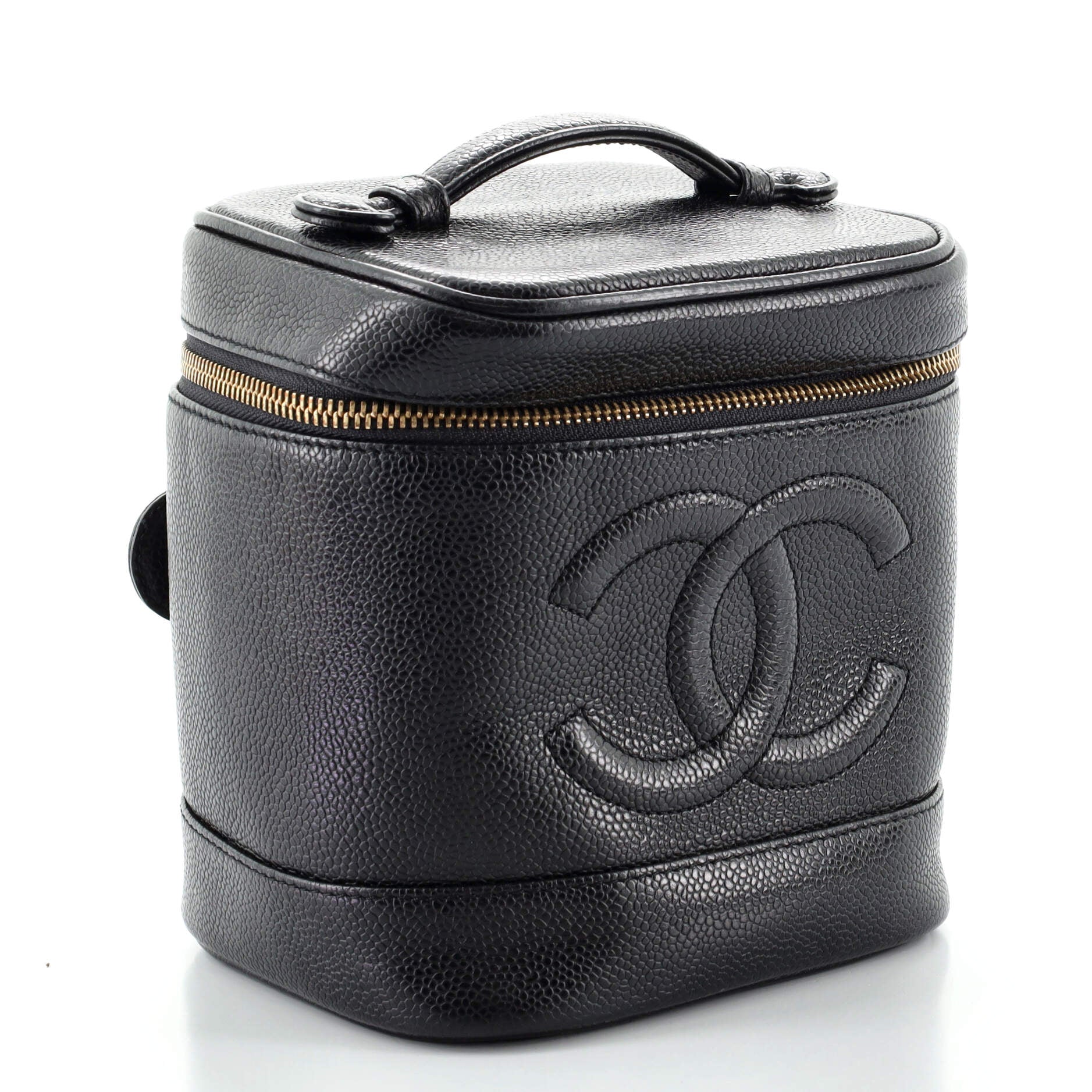 Vintage Timeless Cosmetic Case Caviar Tall