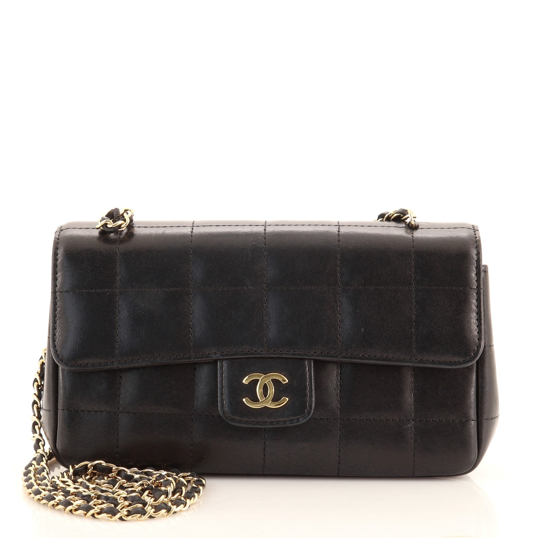 Chocolate Bar Flap Bag Quilted Lambskin Mini