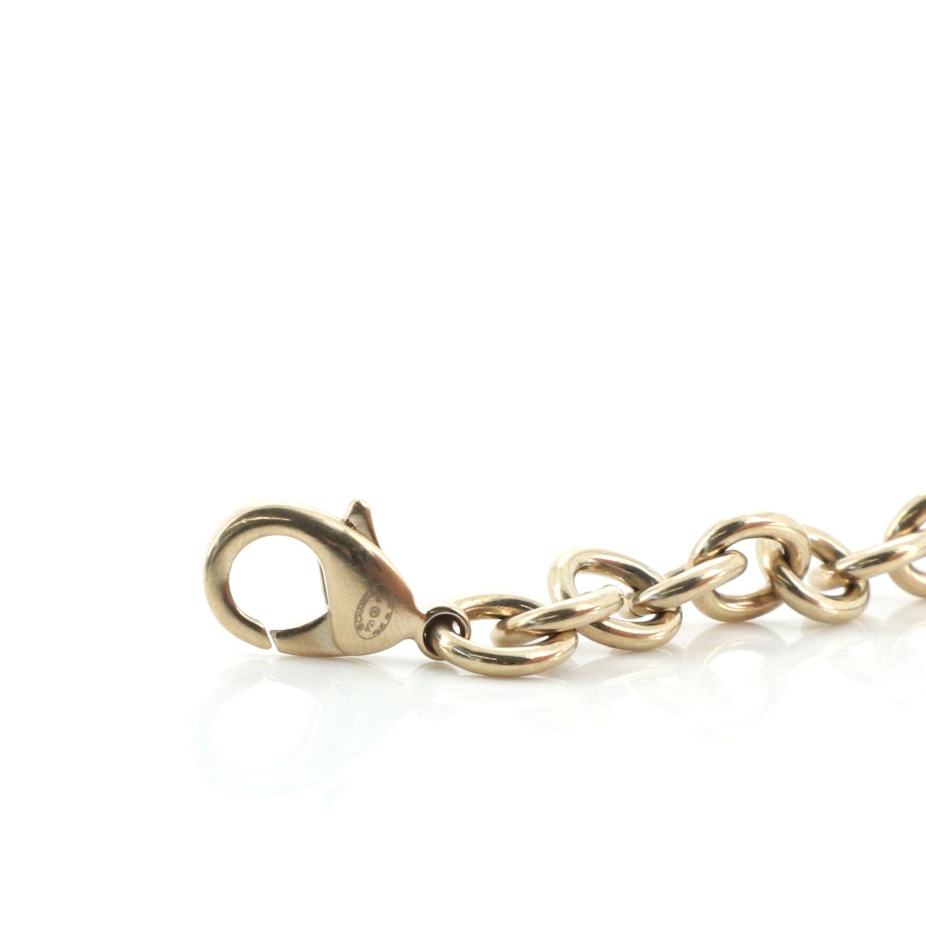 CC Charms Necklace Metal with Faux Pearls, Resin, and Crystals