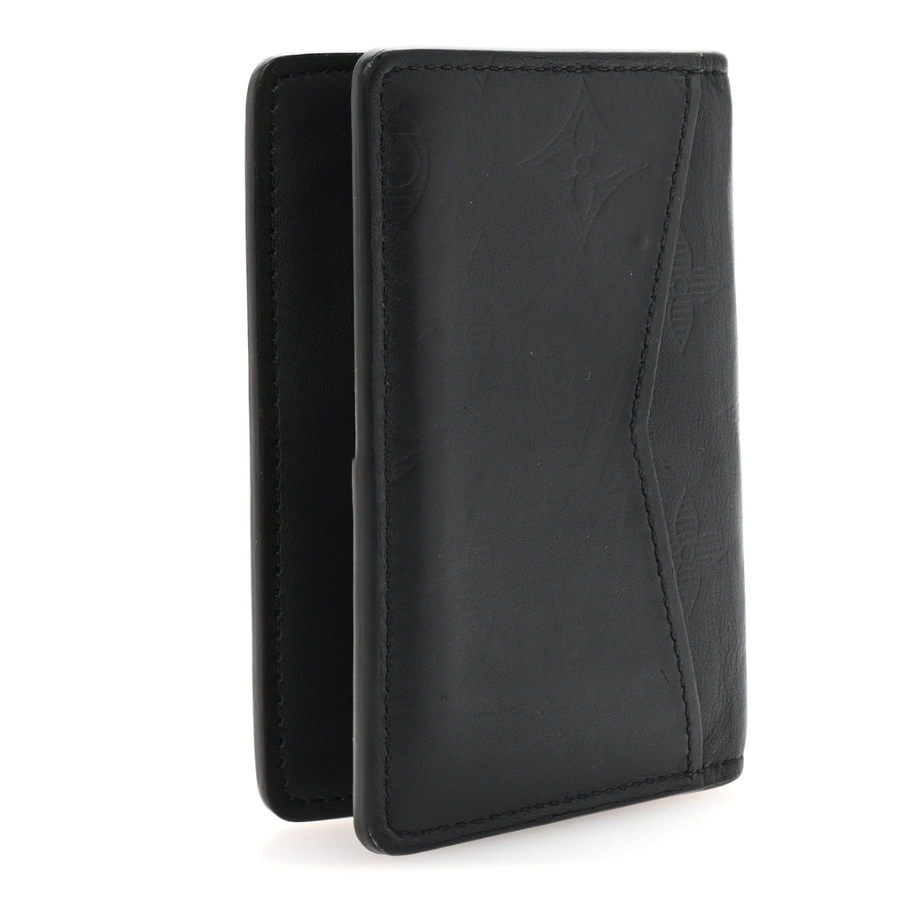 Calfskin Monogram Shadow Pocket Organizer Black