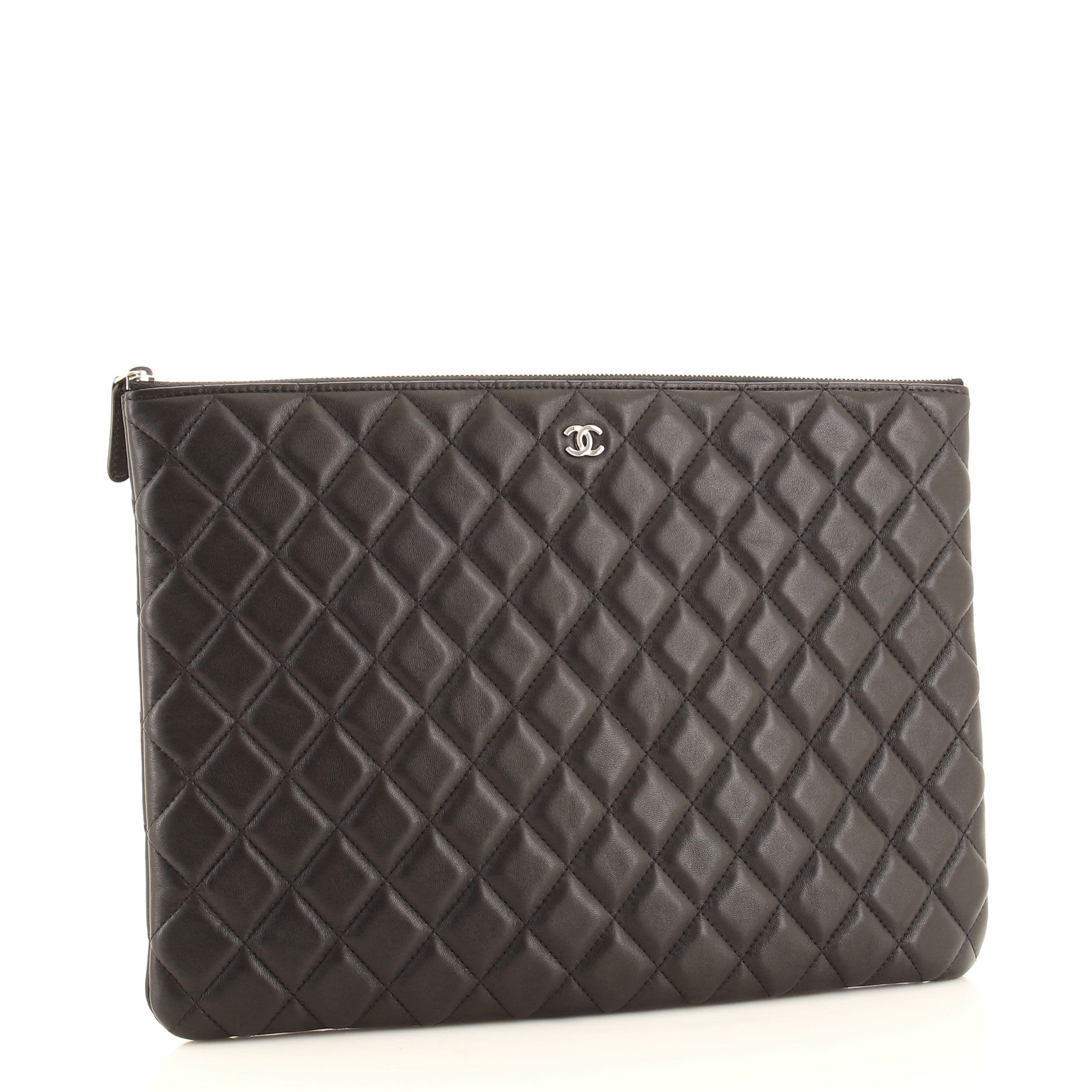O Case Clutch Quilted Lambskin Large