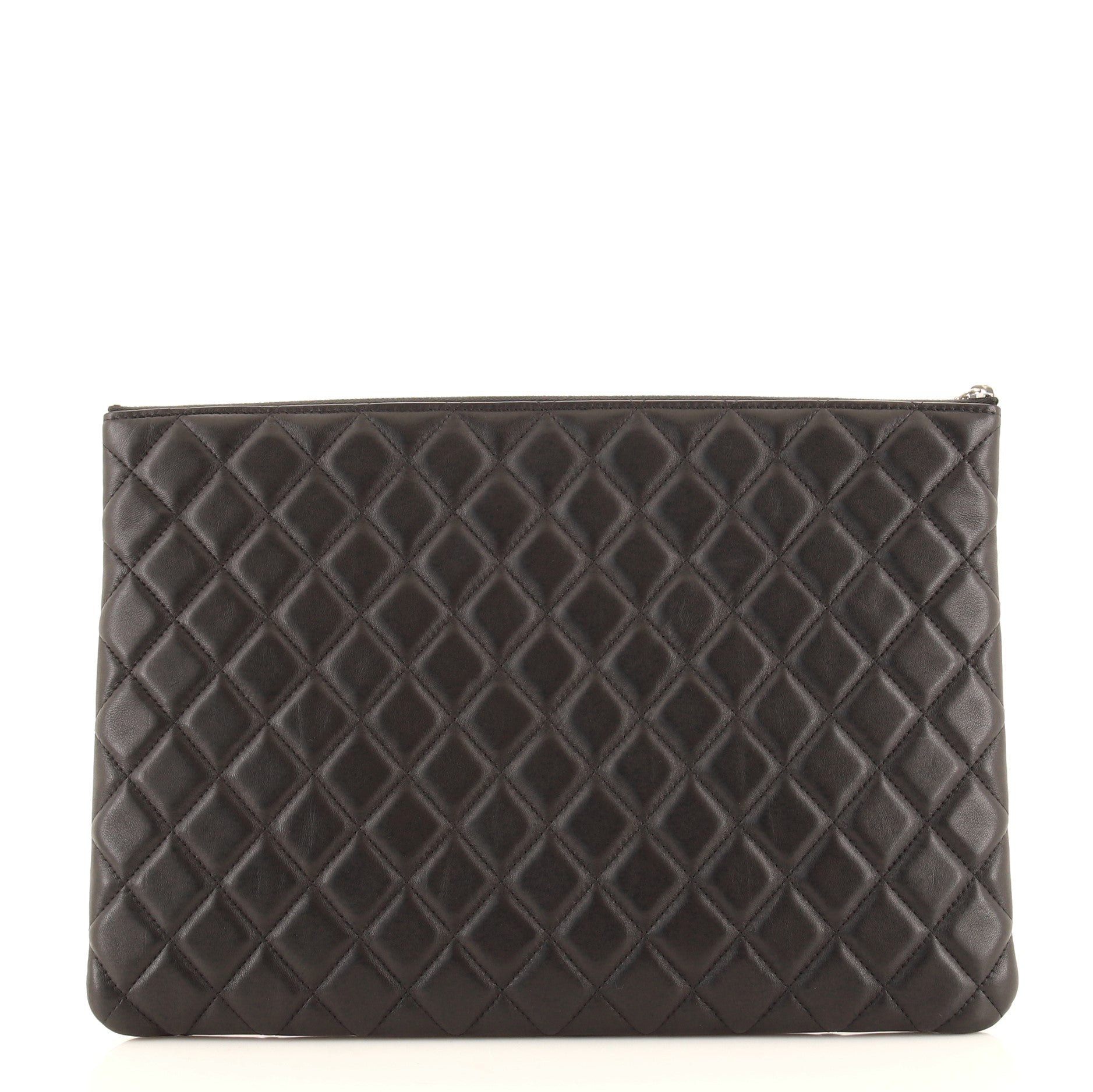 O Case Clutch Quilted Lambskin Large