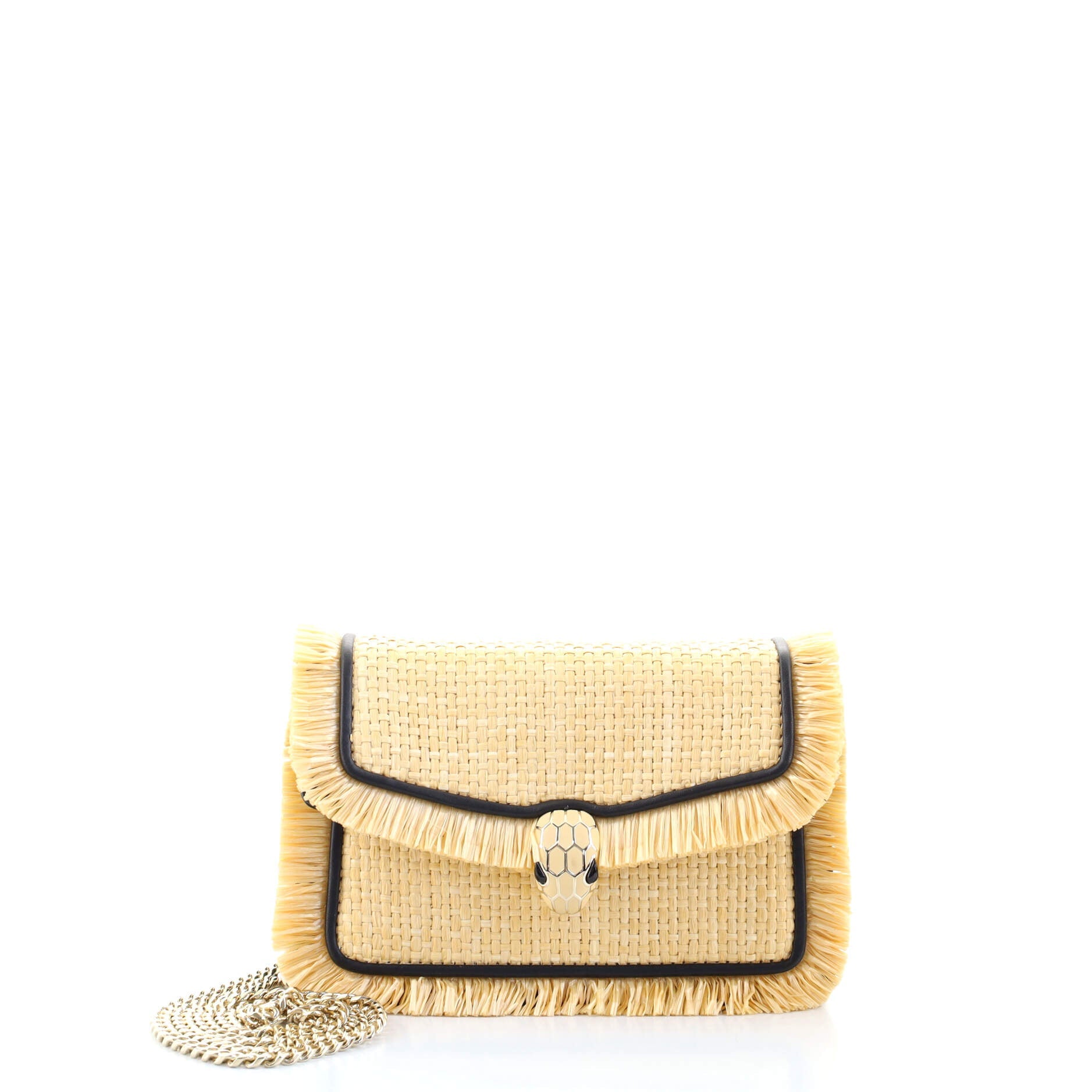 Serpenti Forever Shoulder Bag Raffia Mini
