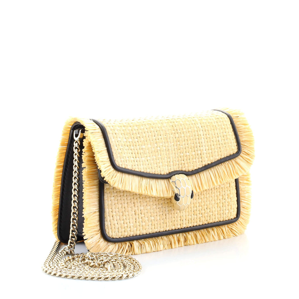 Serpenti Forever Shoulder Bag Raffia Mini