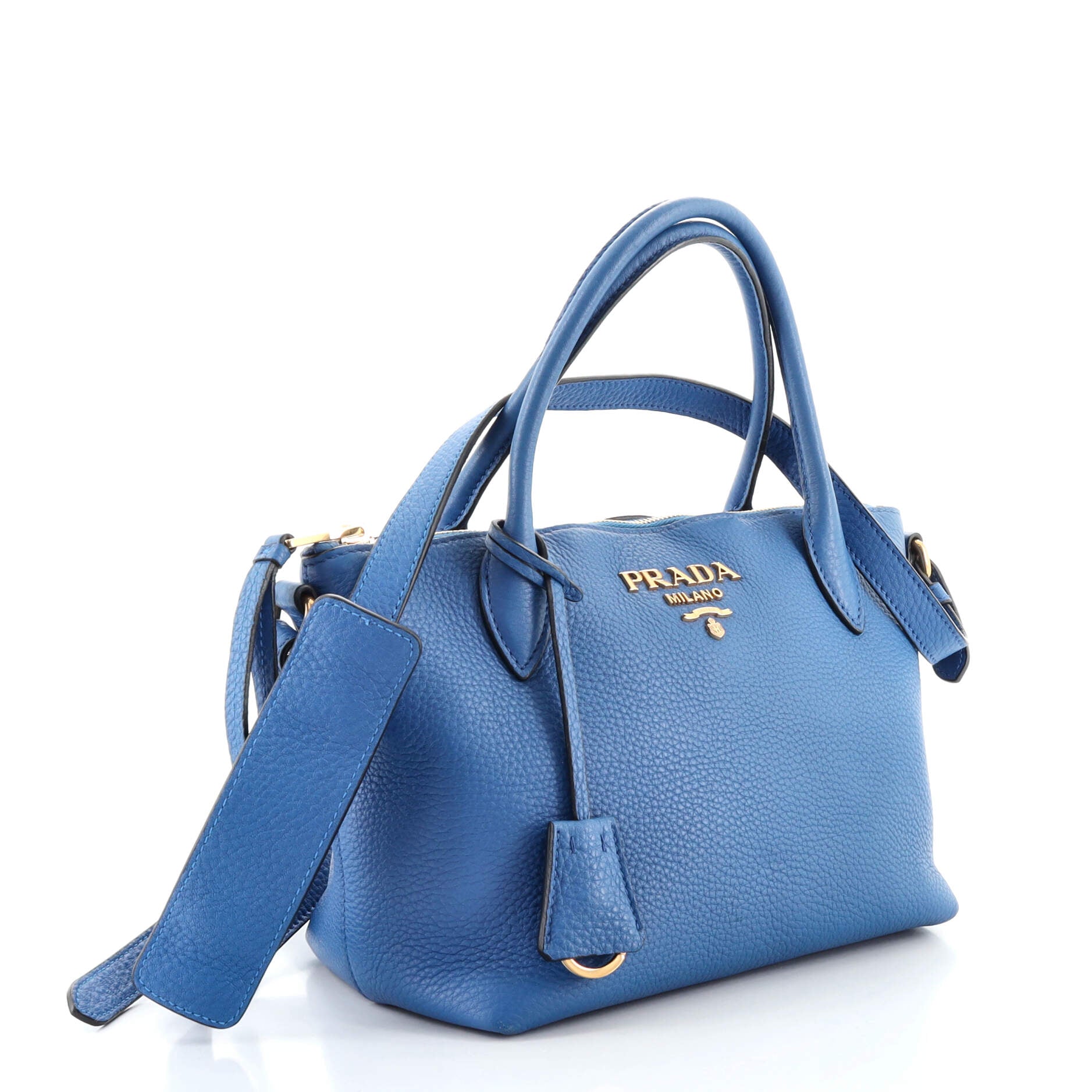 Dual Strap Zip Tote Vitello Daino Mini