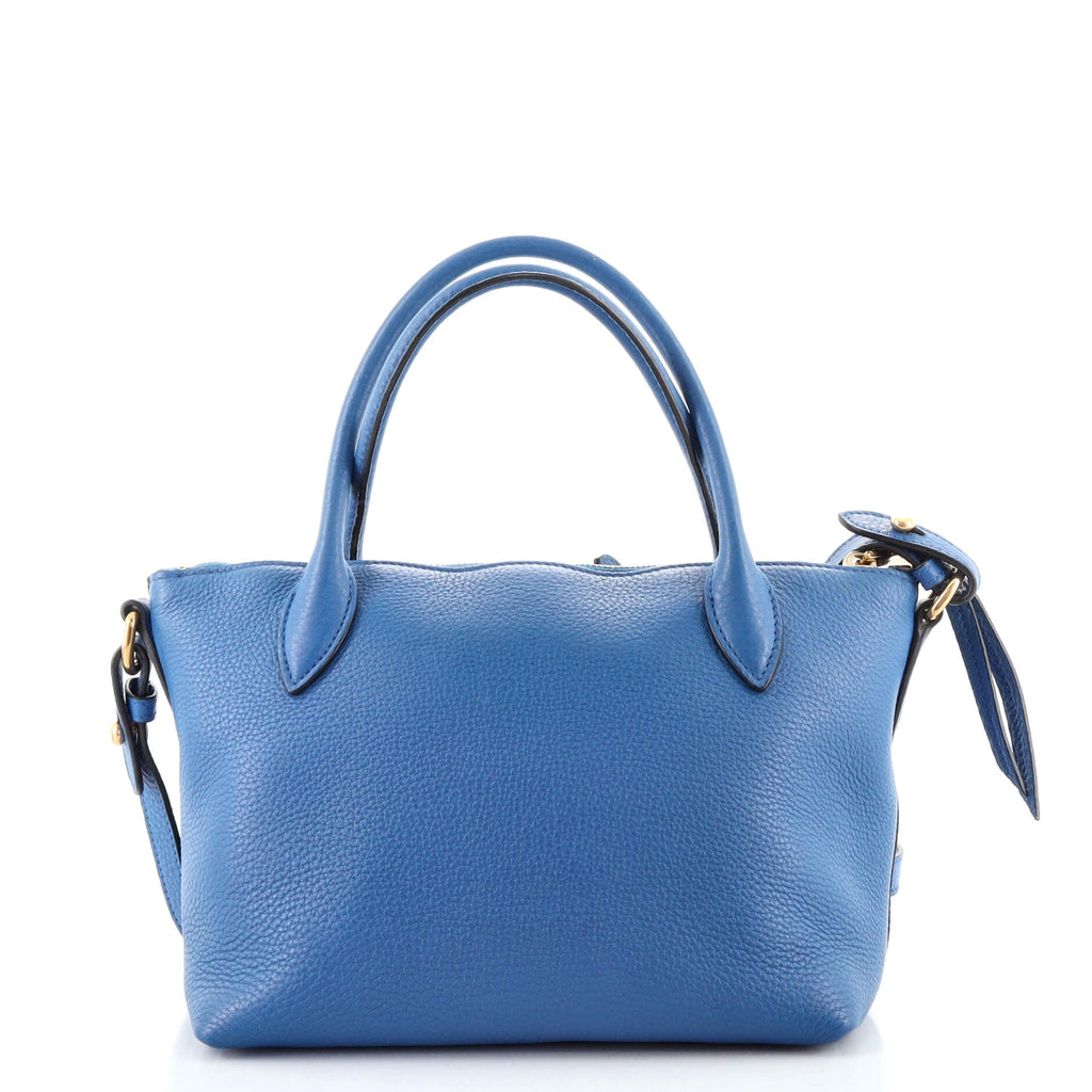 Dual Strap Zip Tote Vitello Daino Mini