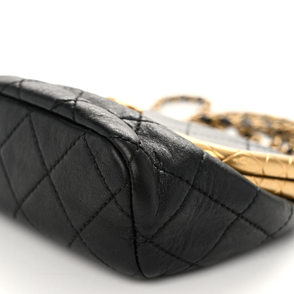 Lambskin Quilted Micro My Crush Bag Black
