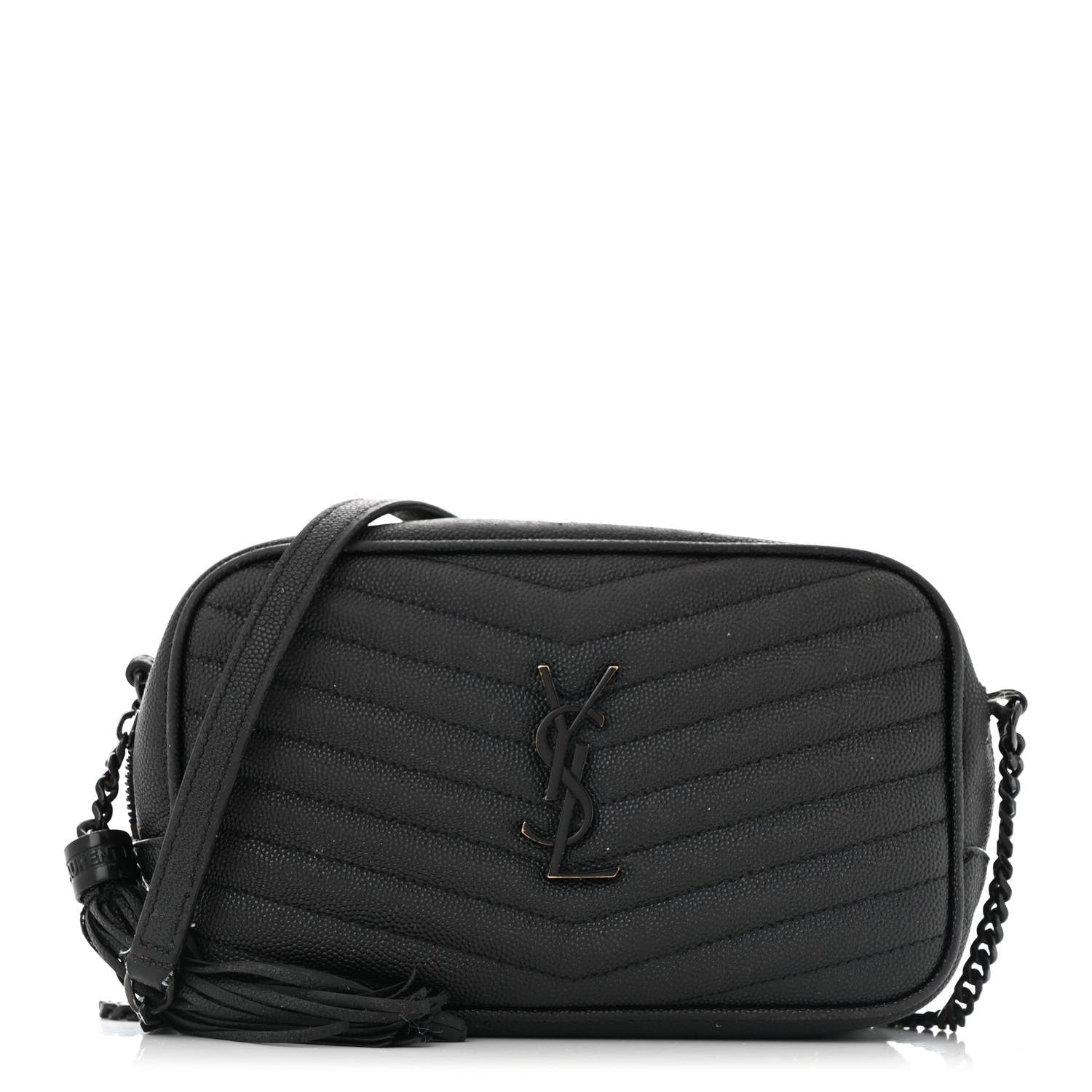 Grain De Poudre Matelasse Monochrome Monogram Mini Lou Camera Bag Black