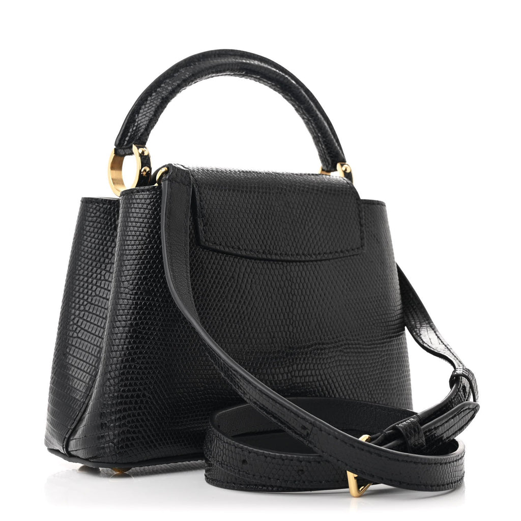 Lizard Capucines Mini Black