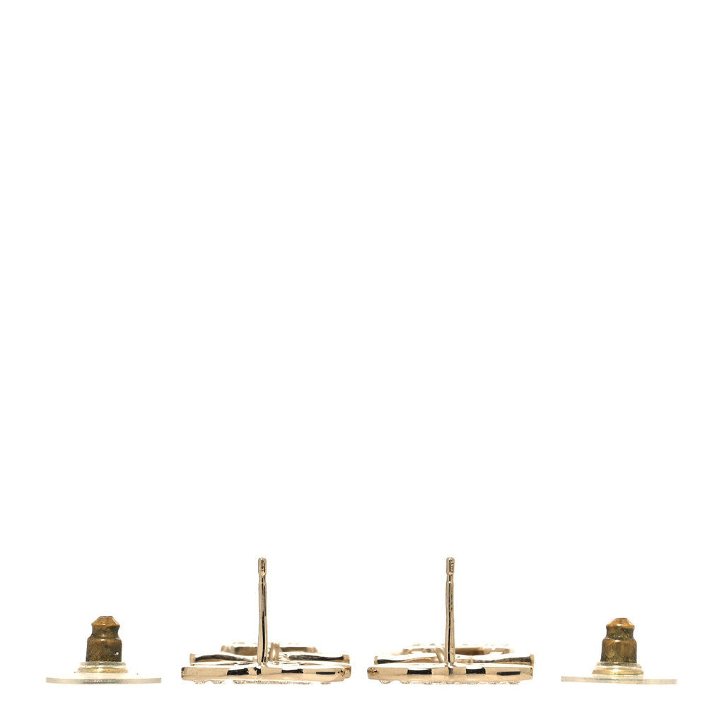 Crystal CC No 5 Drop Earrings Gold