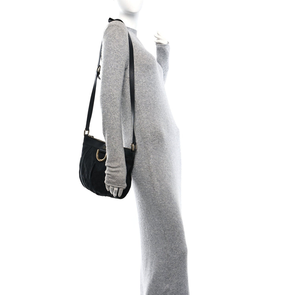 Monogram Small D Gold Ring Messenger Black