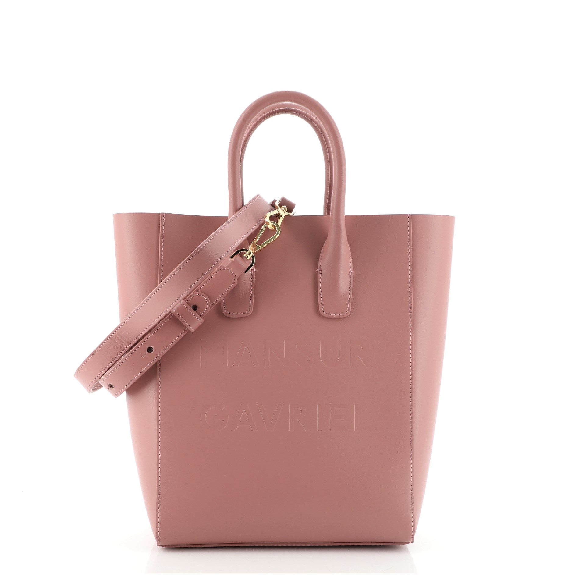 Logo North South Tote Leather Mini