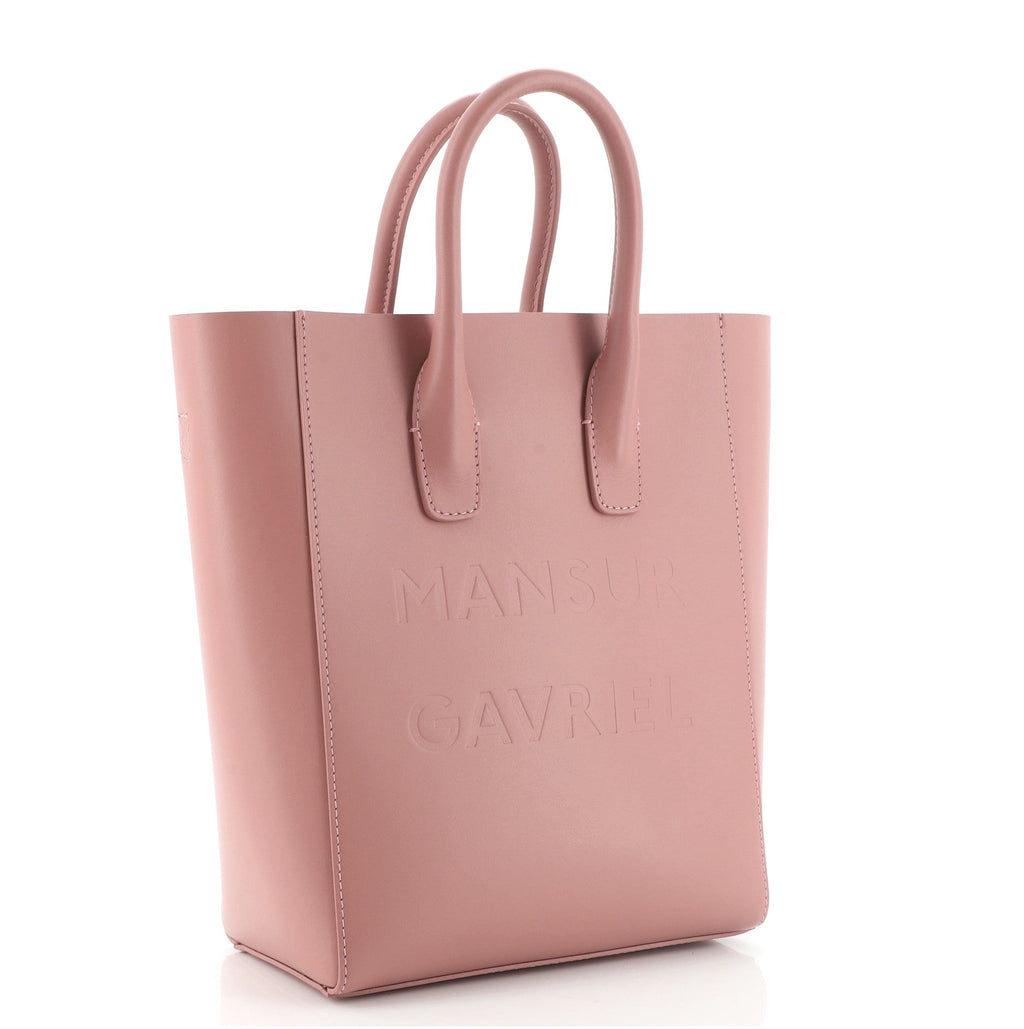 Logo North South Tote Leather Mini