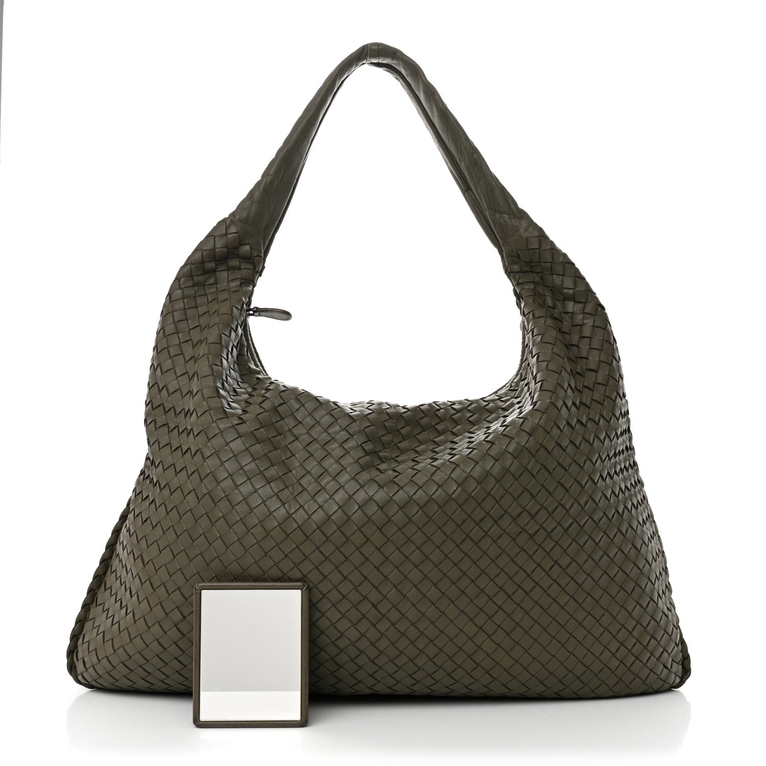 Nappa Intrecciato Large Veneta Hobo Fume