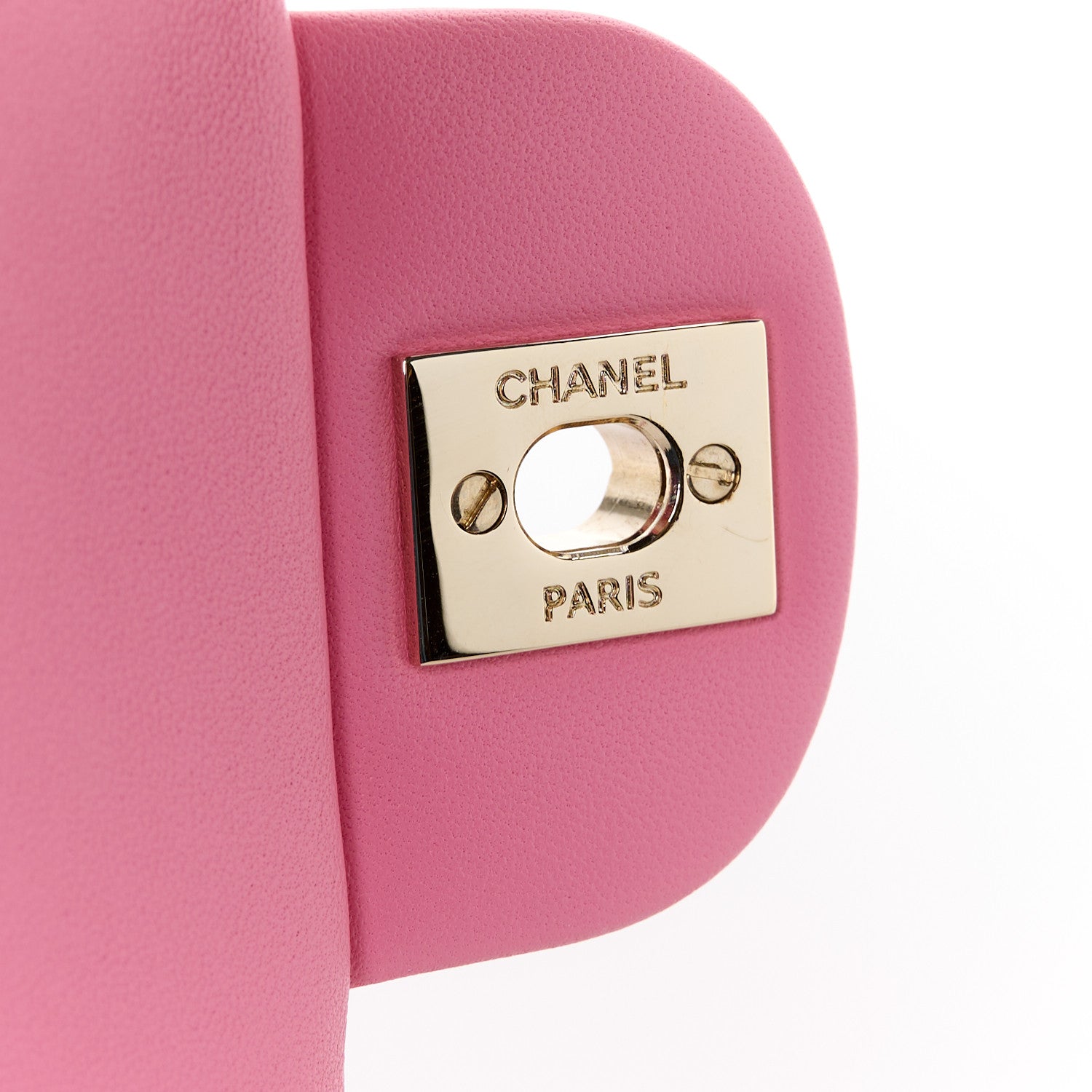 Lambskin Quilted Mini Top Handle Rectangular Flap Pink