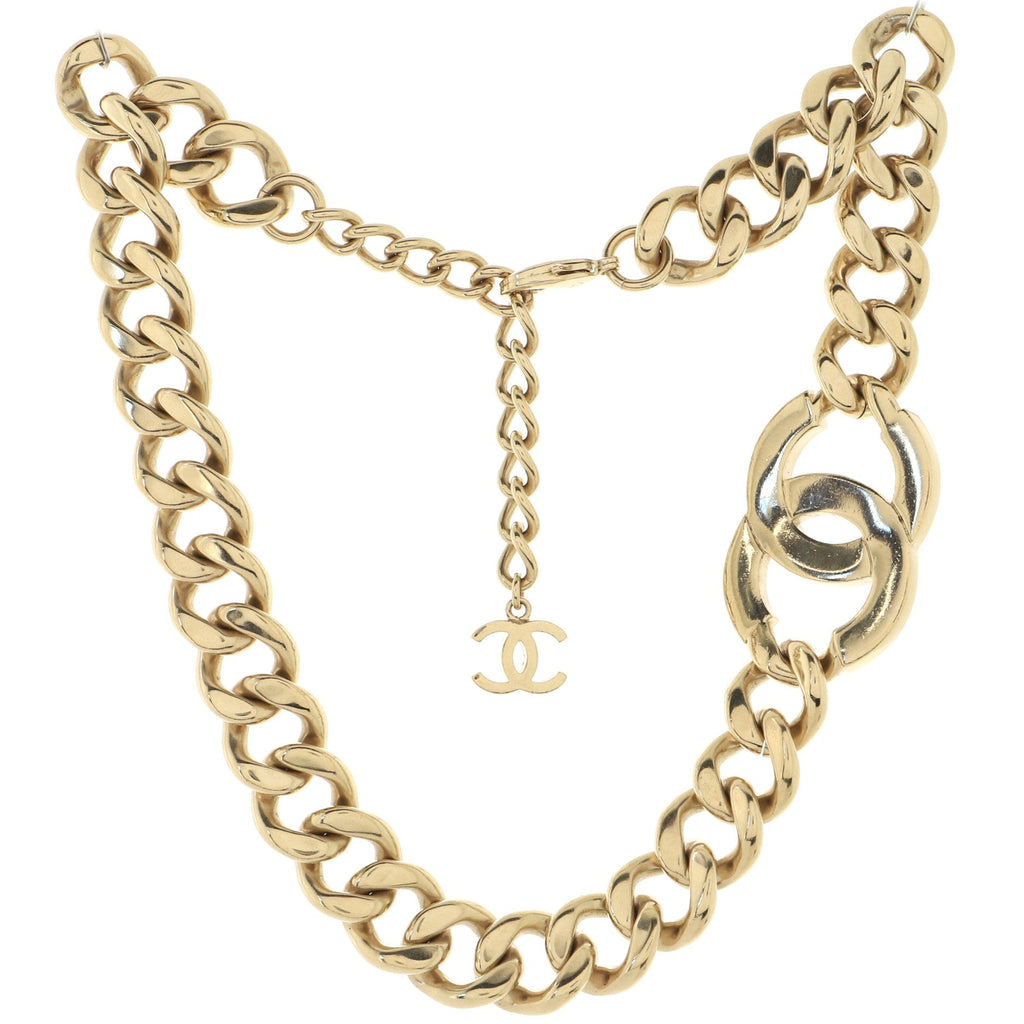 Pharrell CC Chain Necklace Metal with Crystals