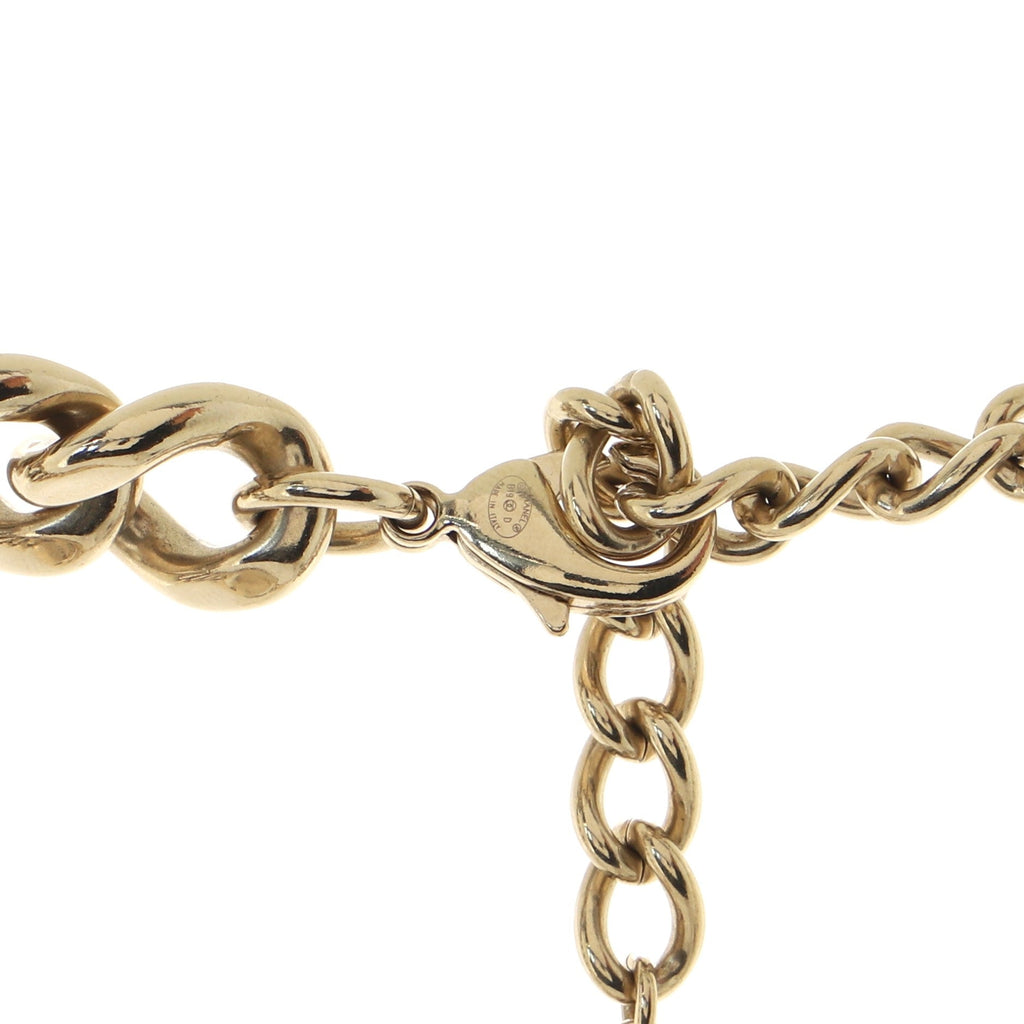 Pharrell CC Chain Necklace Metal with Crystals
