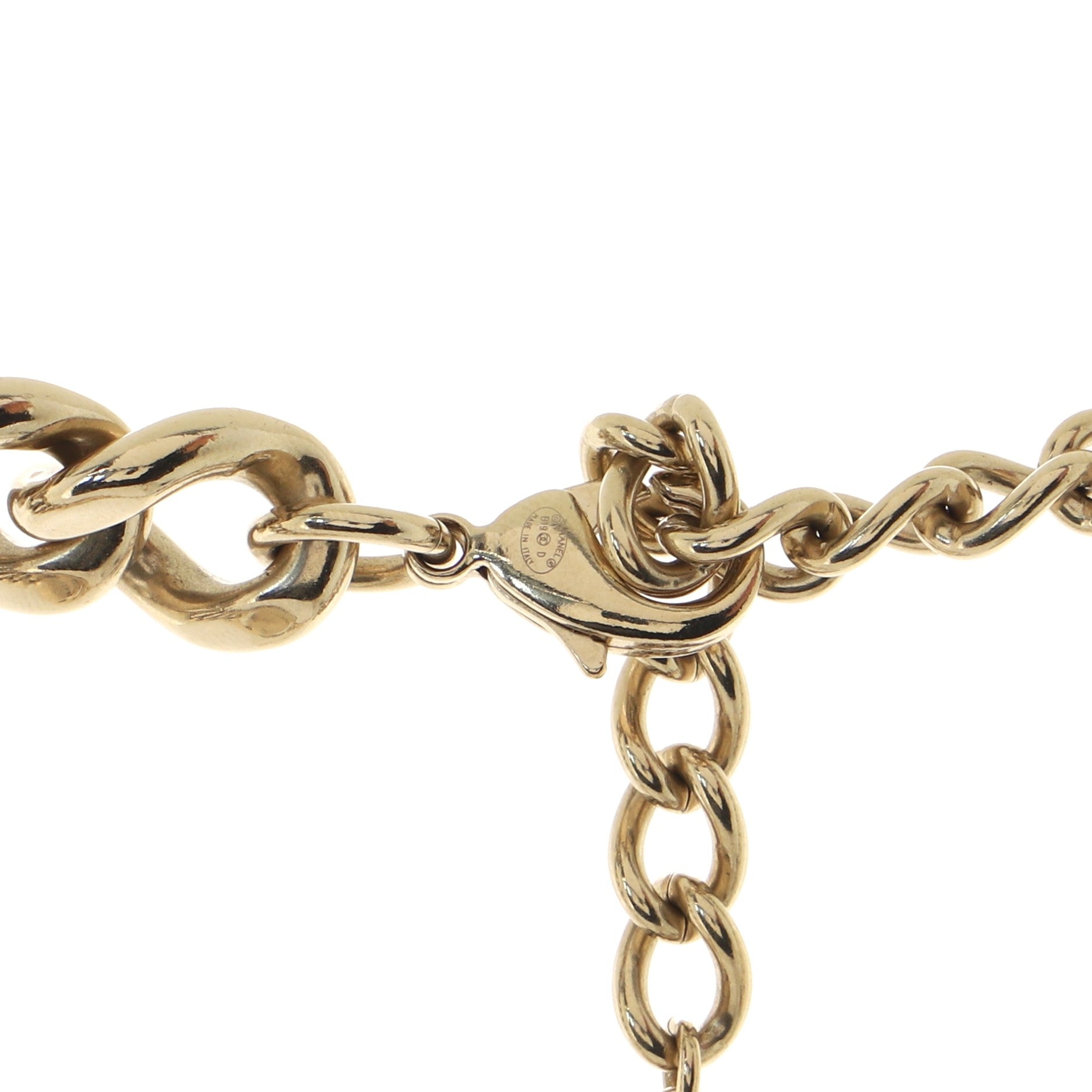 Pharrell CC Chain Necklace Metal with Crystals