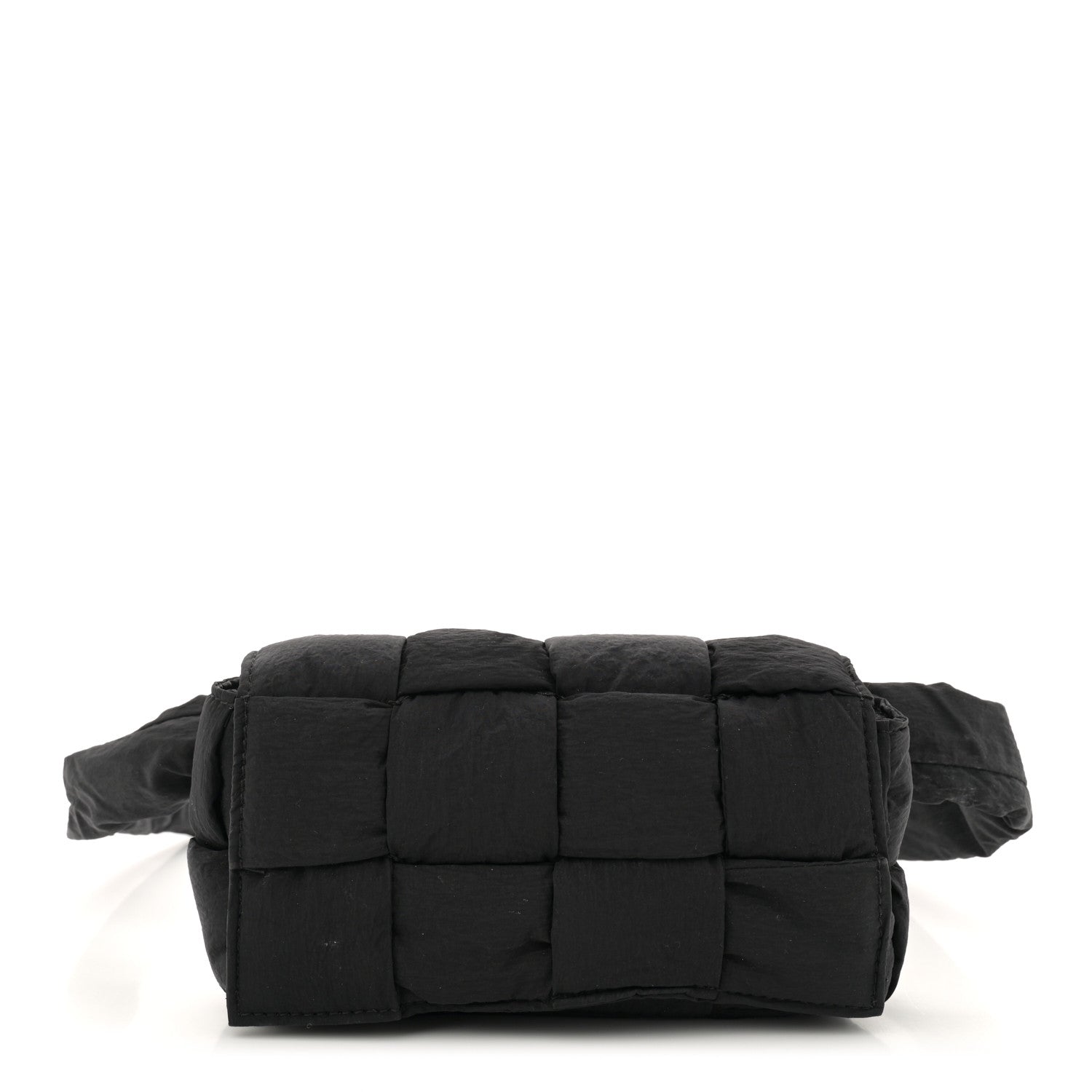 Nylon Intrecciato Padded Tech Mini Cassette Belt Bag Black