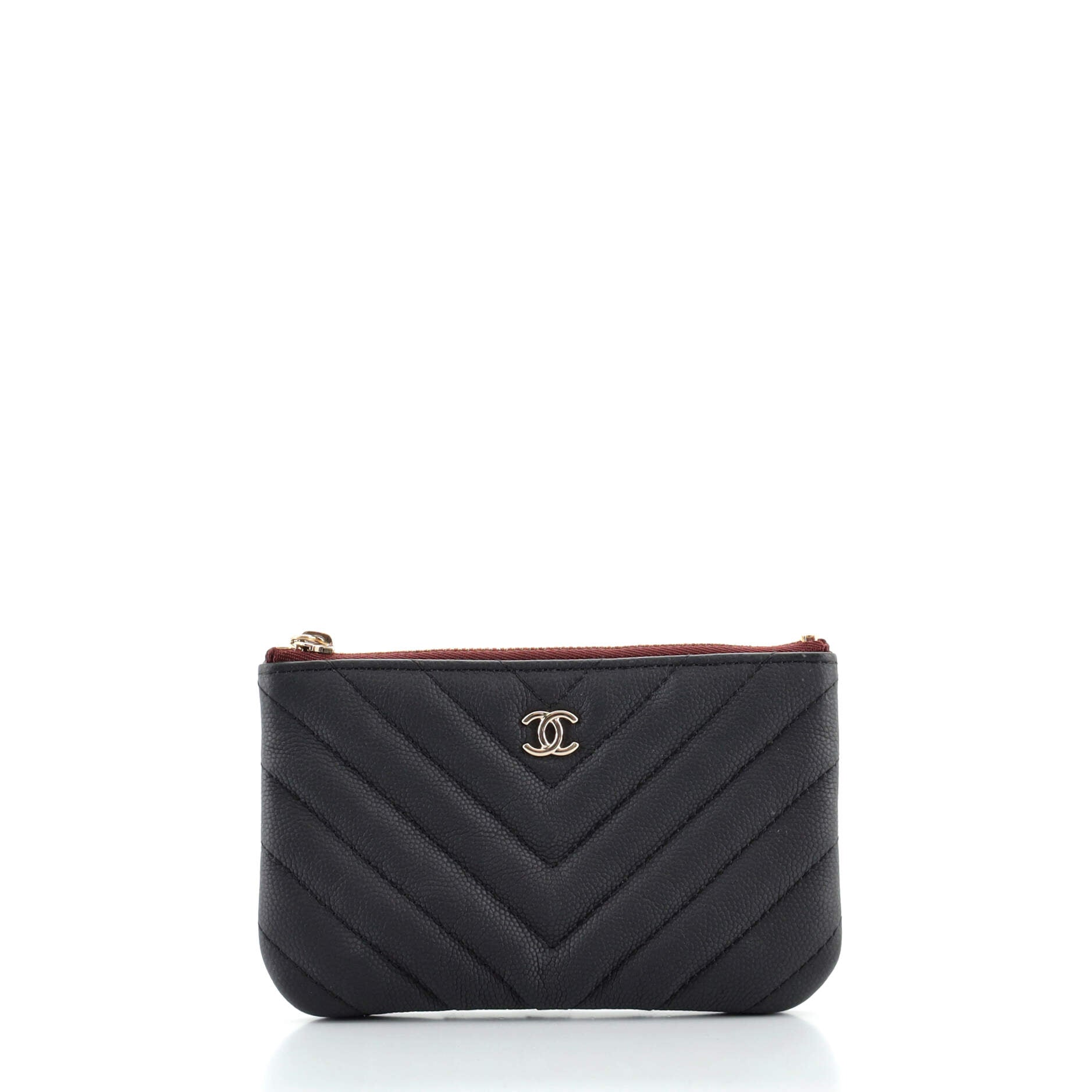 Classic O Case Pouch Chevron Caviar Mini