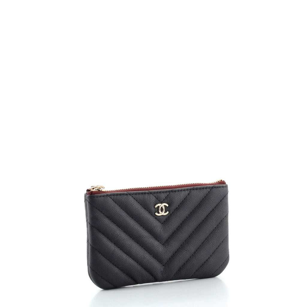Classic O Case Pouch Chevron Caviar Mini