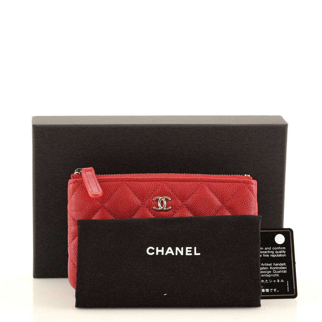 Classic O Case Pouch Quilted Caviar Mini