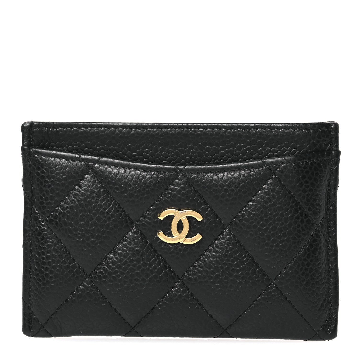 Caviar Quilted  Holder Black