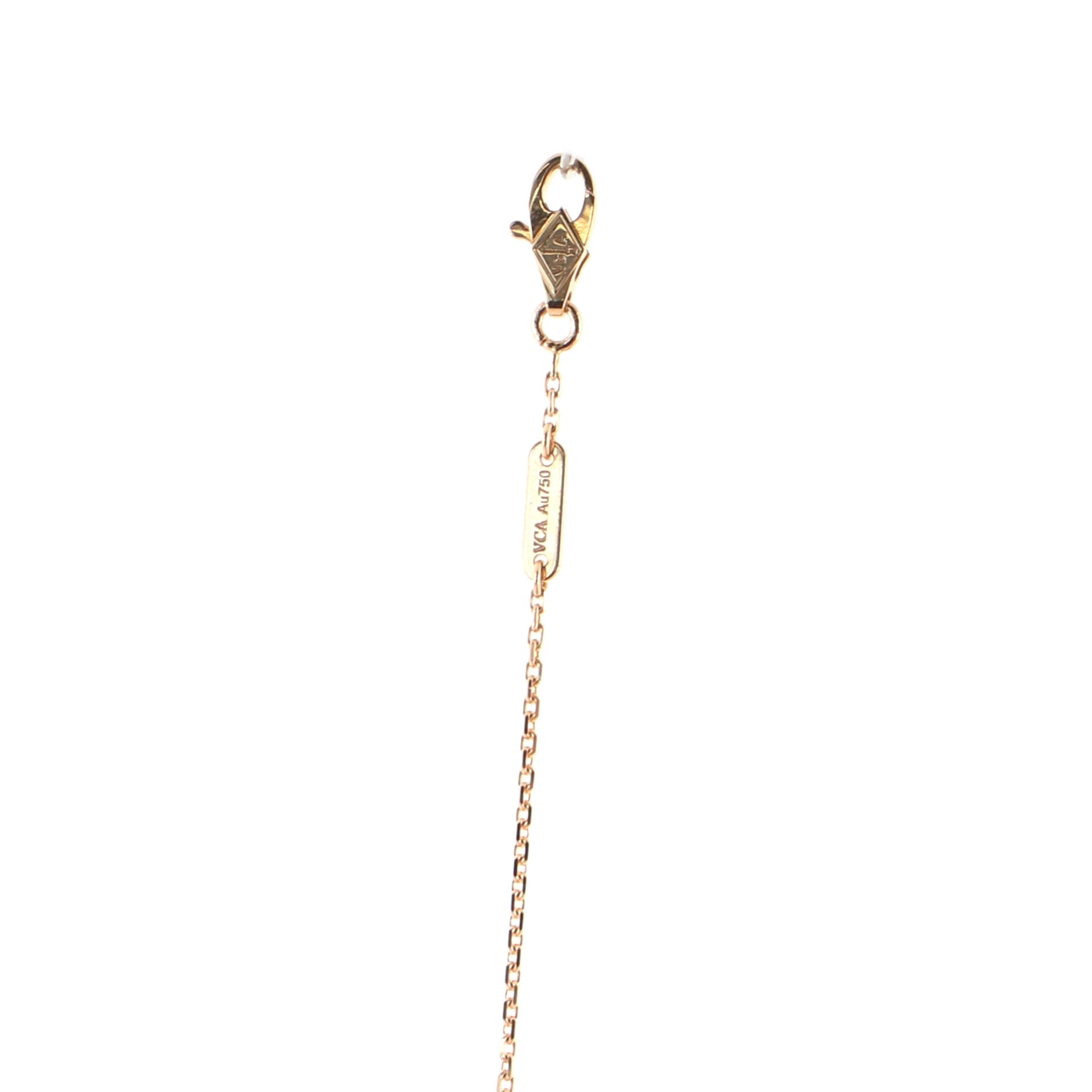 Sweet Alhambra Bracelet 18K Rose Gold and Carnelian